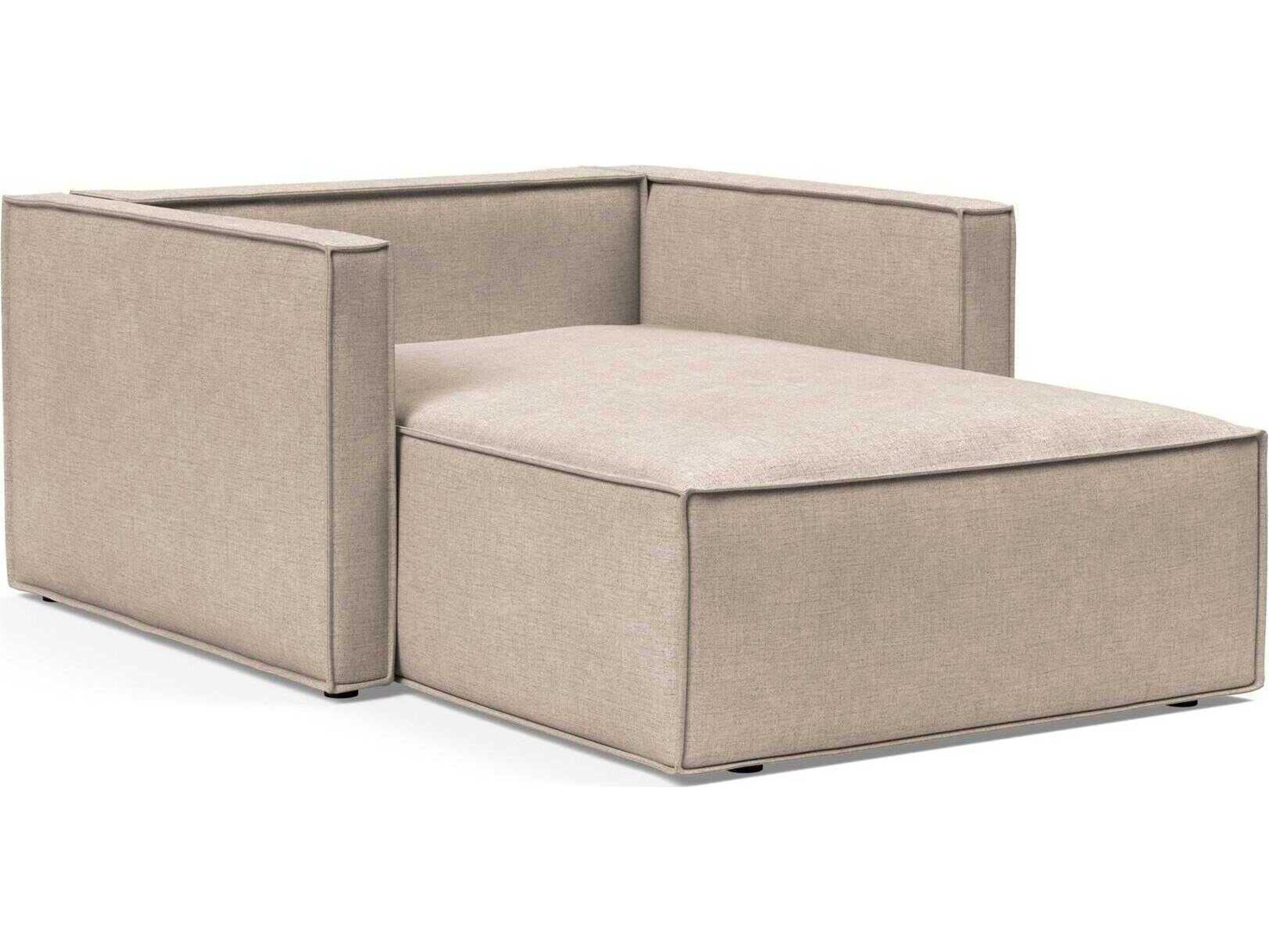 Innovation Newilla Adario Taupe Brown Upholstered Chaise