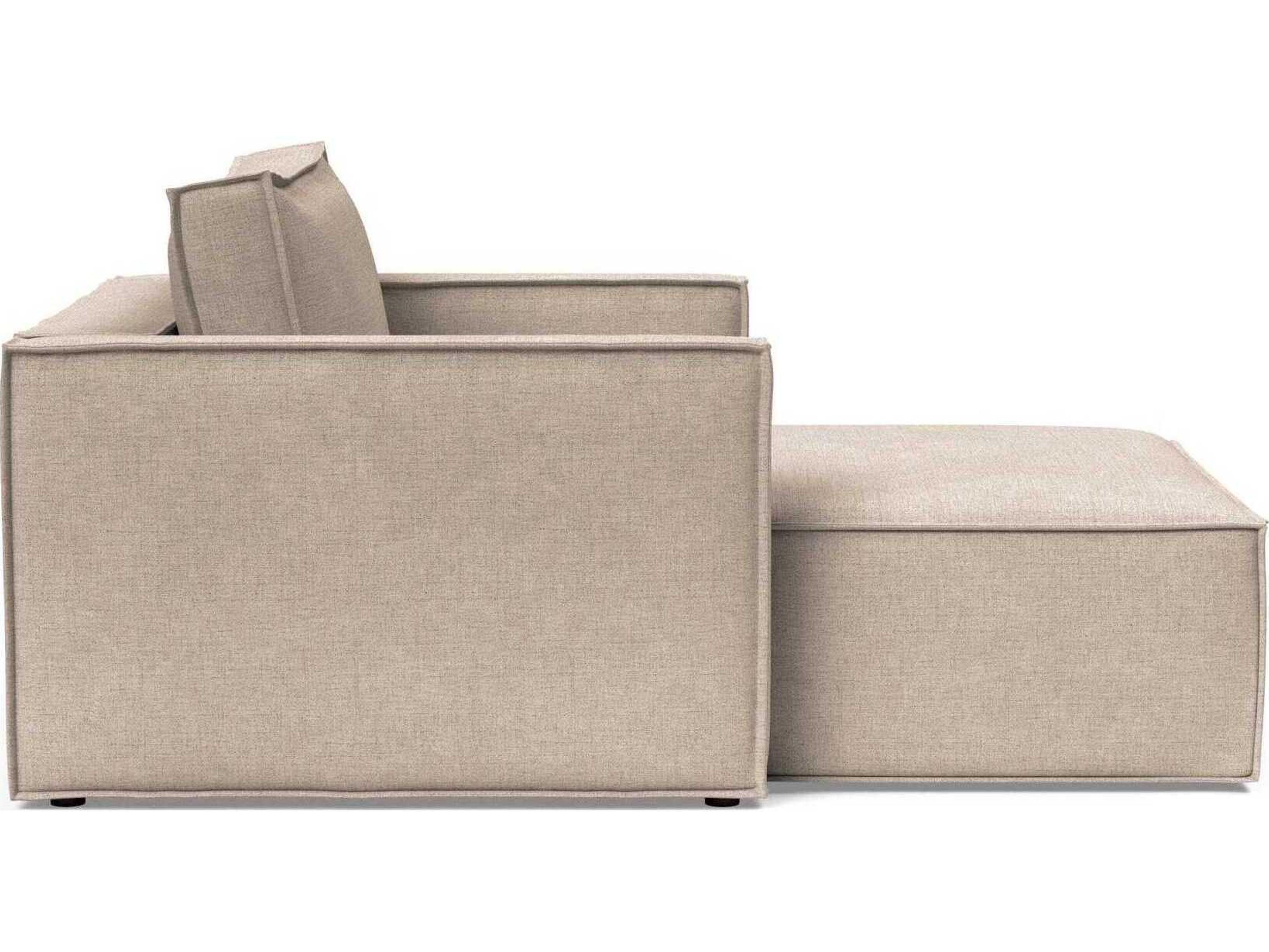 Innovation Newilla Adario Taupe Brown Upholstered Chaise