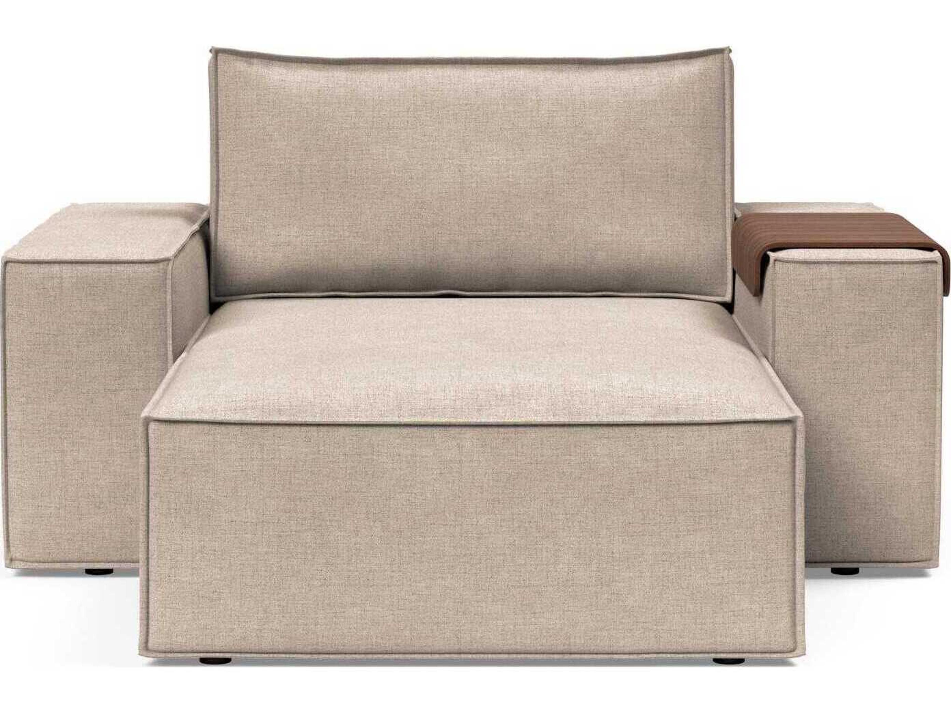 Innovation Newilla Adario Taupe Brown Upholstered Chaise