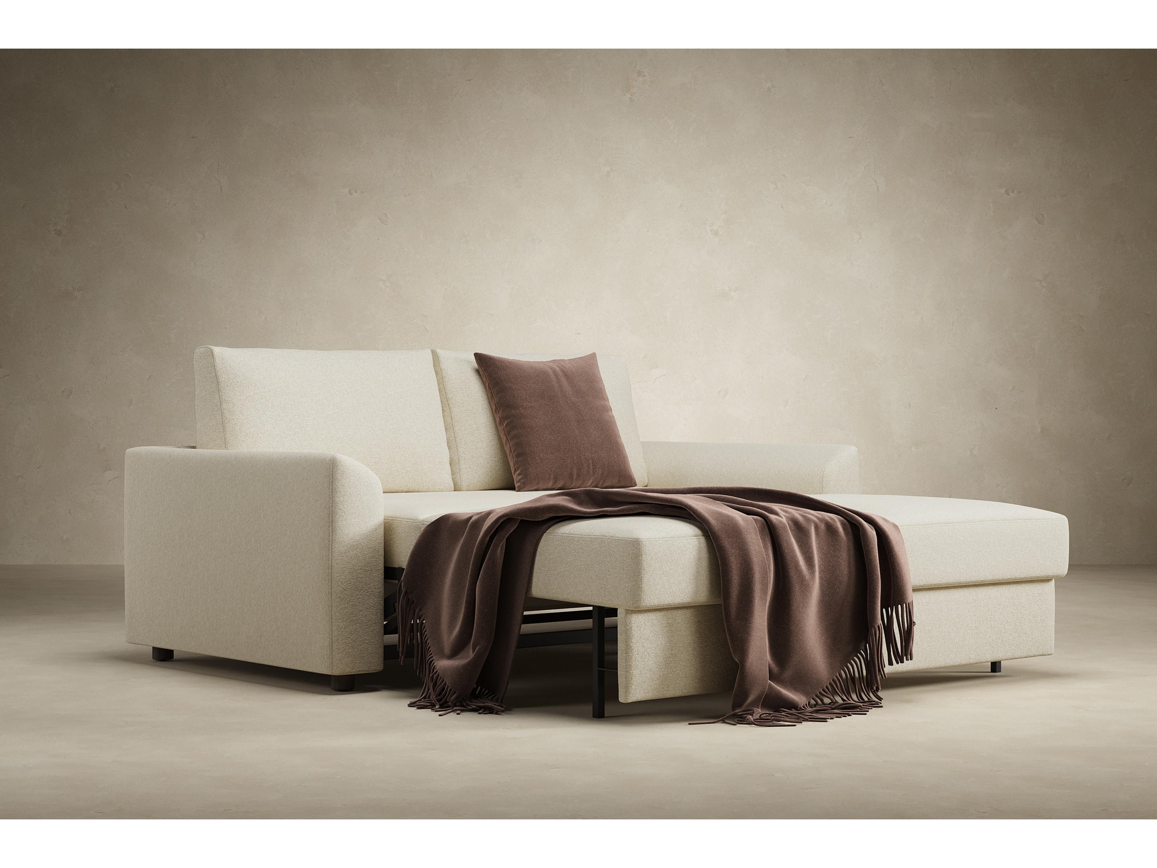 Innovation Neah Sofa Bed with Curved Arm Rests Full in Halifax Shell