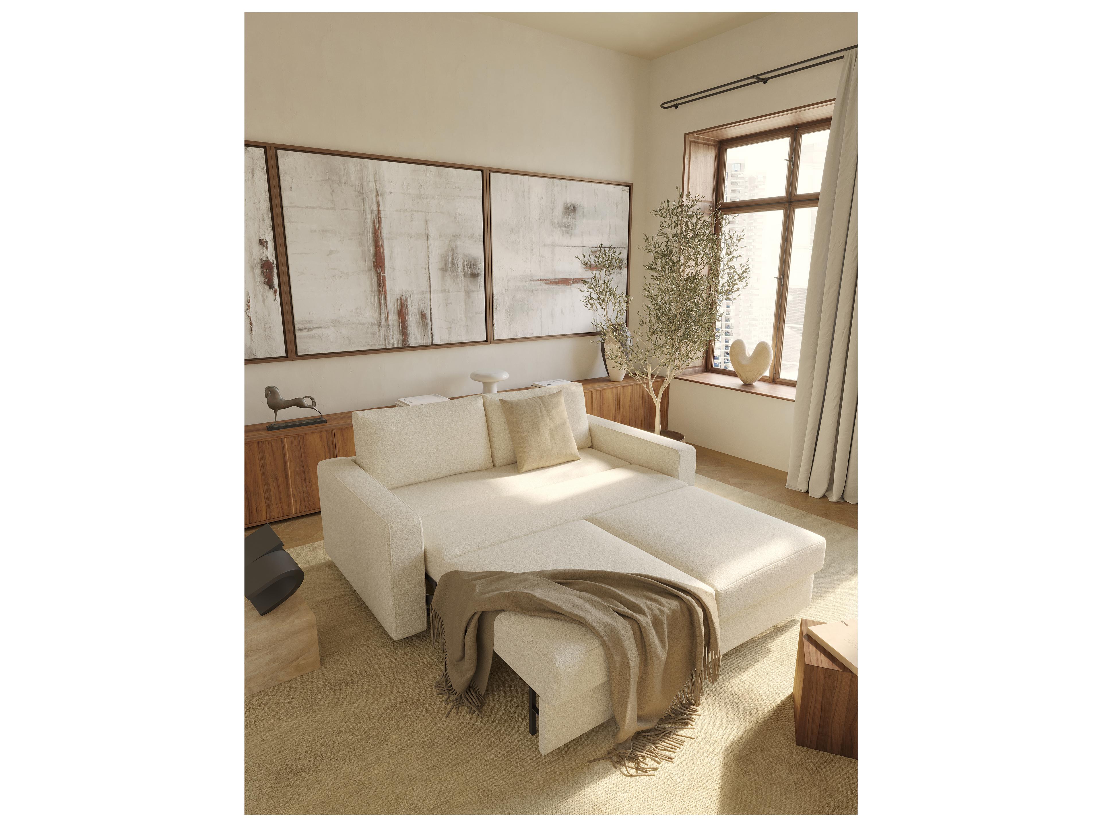 Innovation Neah Sofa Bed with Standard Arm Rests Queen in Halifax Shell