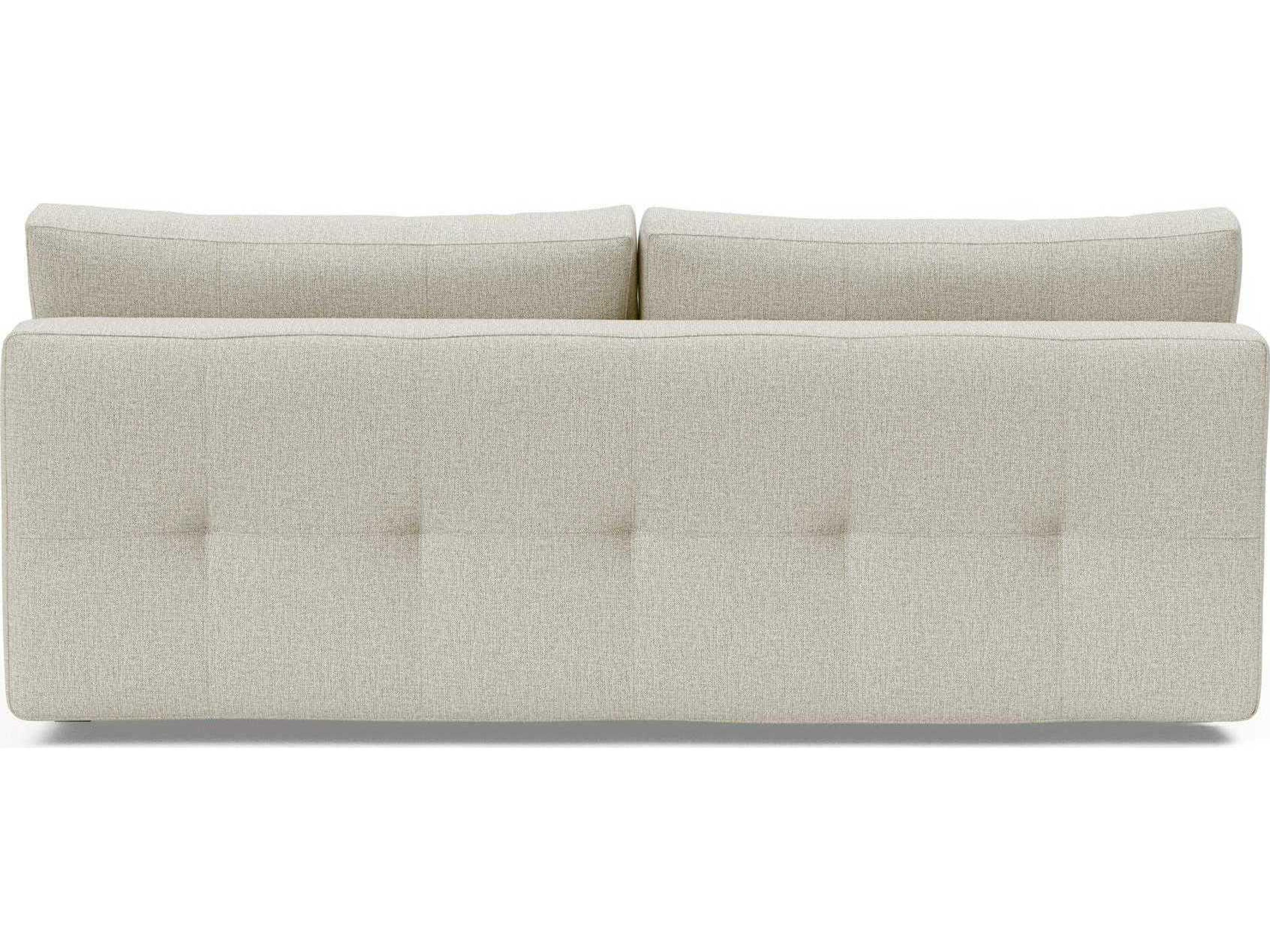 Innovation Supermax Del Mixed Dance Natural Chrome White Upholstered Sofa Bed