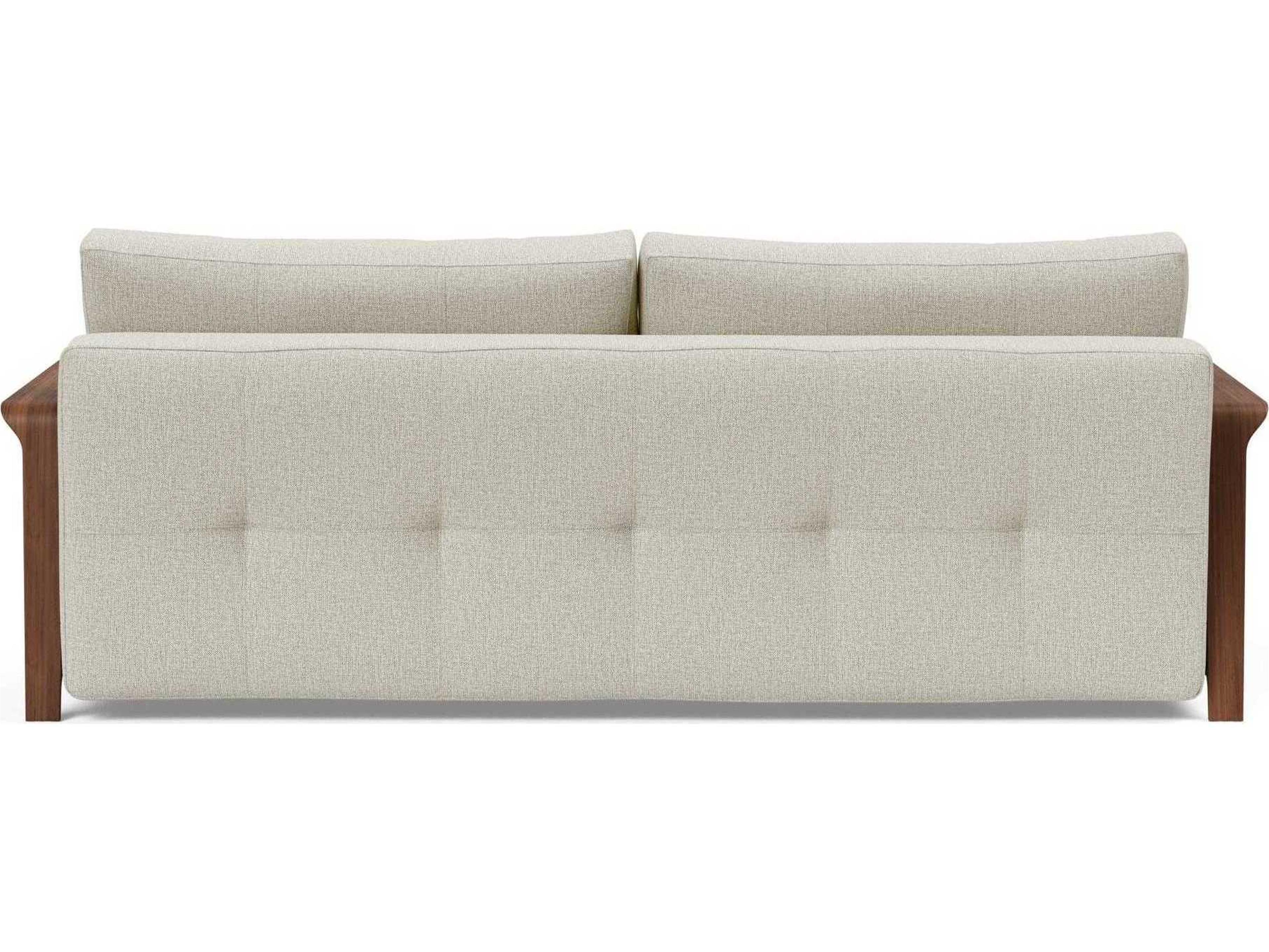Innovation Ran Del Mixed Dance Natural Walnut Veneer White Upholstered Sofa Bed