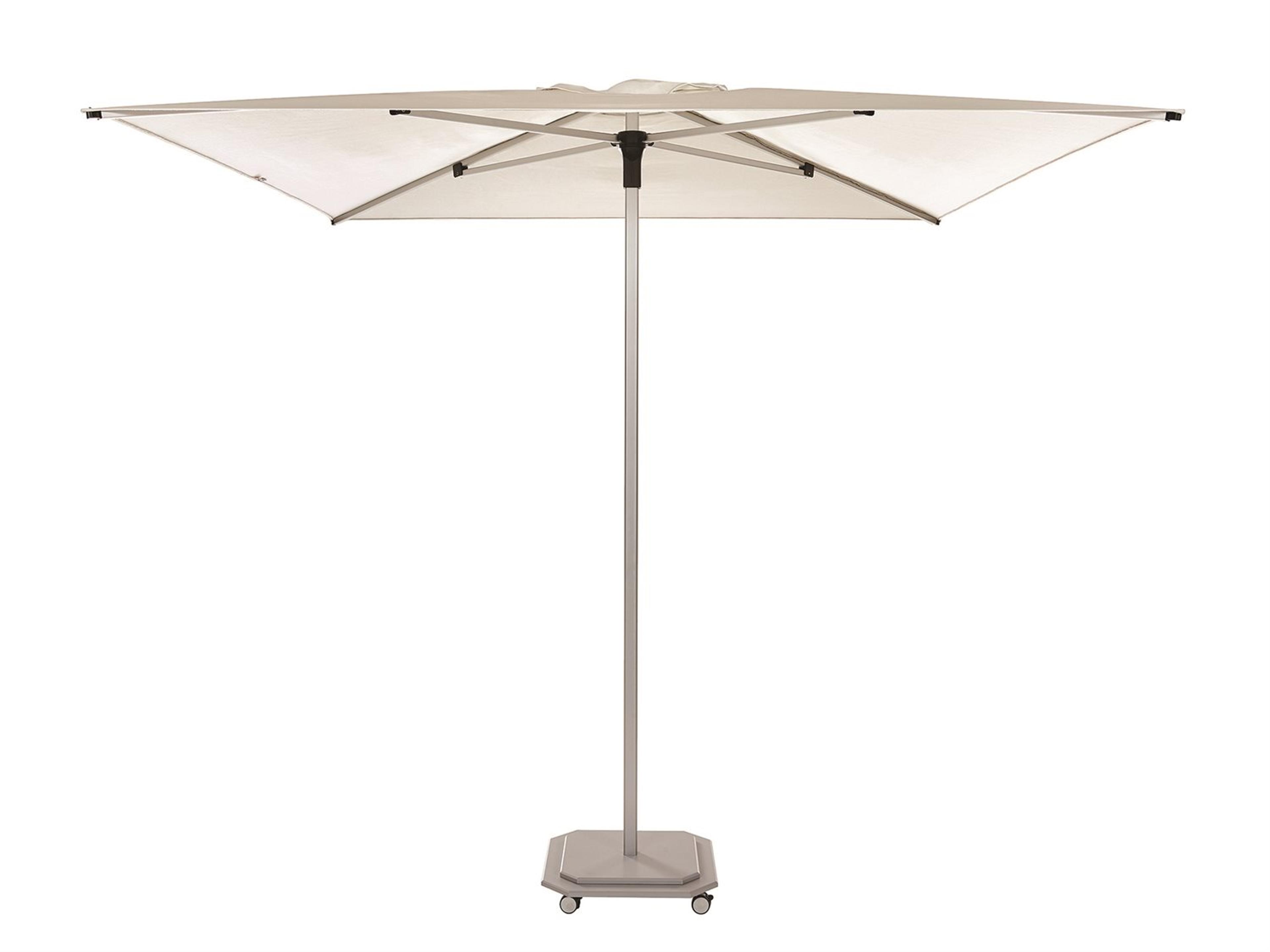 Jardinico JCP1 7.5ft Square Center Post Push-Up Lift Aluminum Outdoor Patio Umbrella with Base