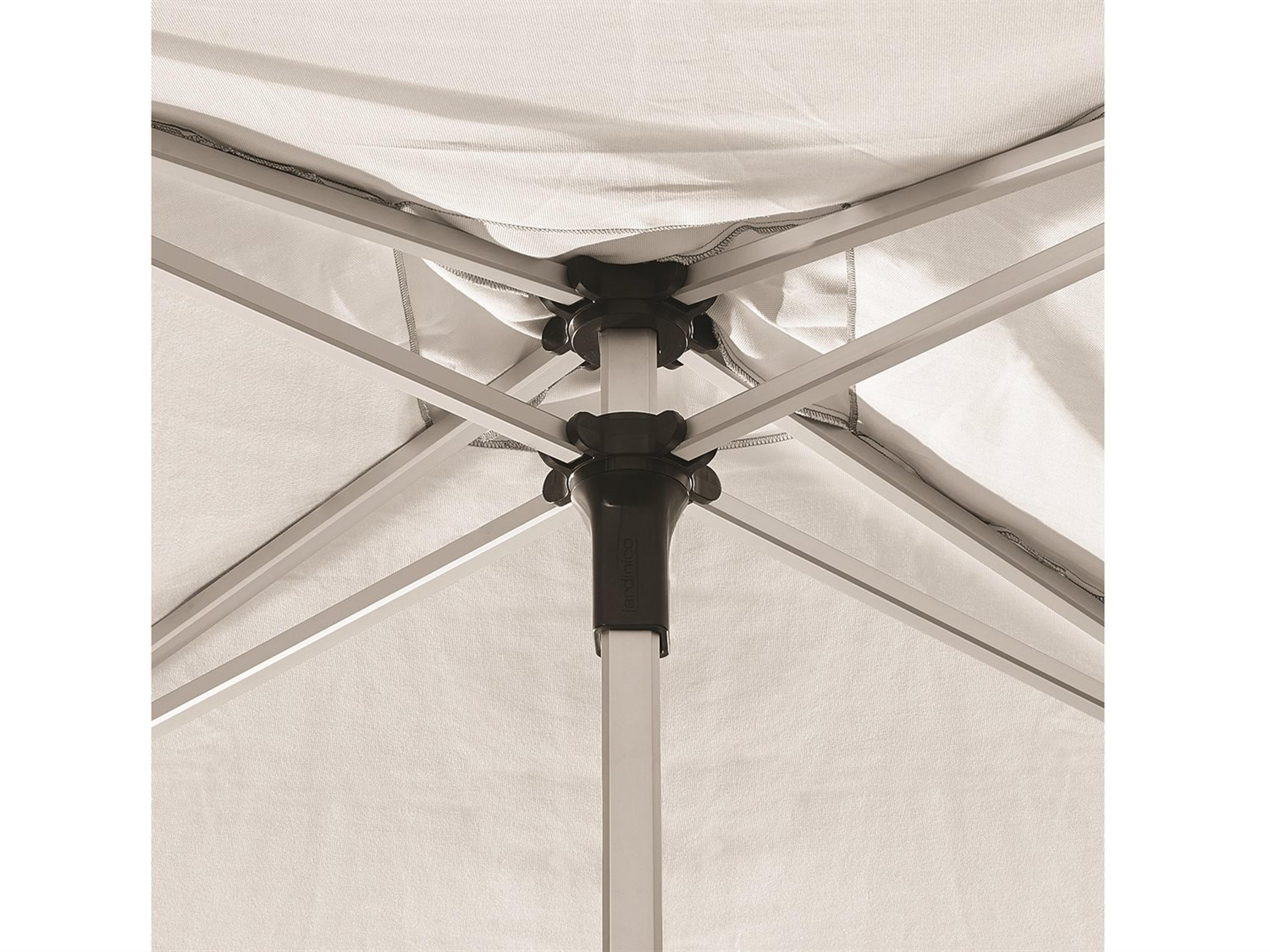 Jardinico JCP1 9ft Hexagon Center Post Push-up Lift Aluminum Patio Umbrella with Base