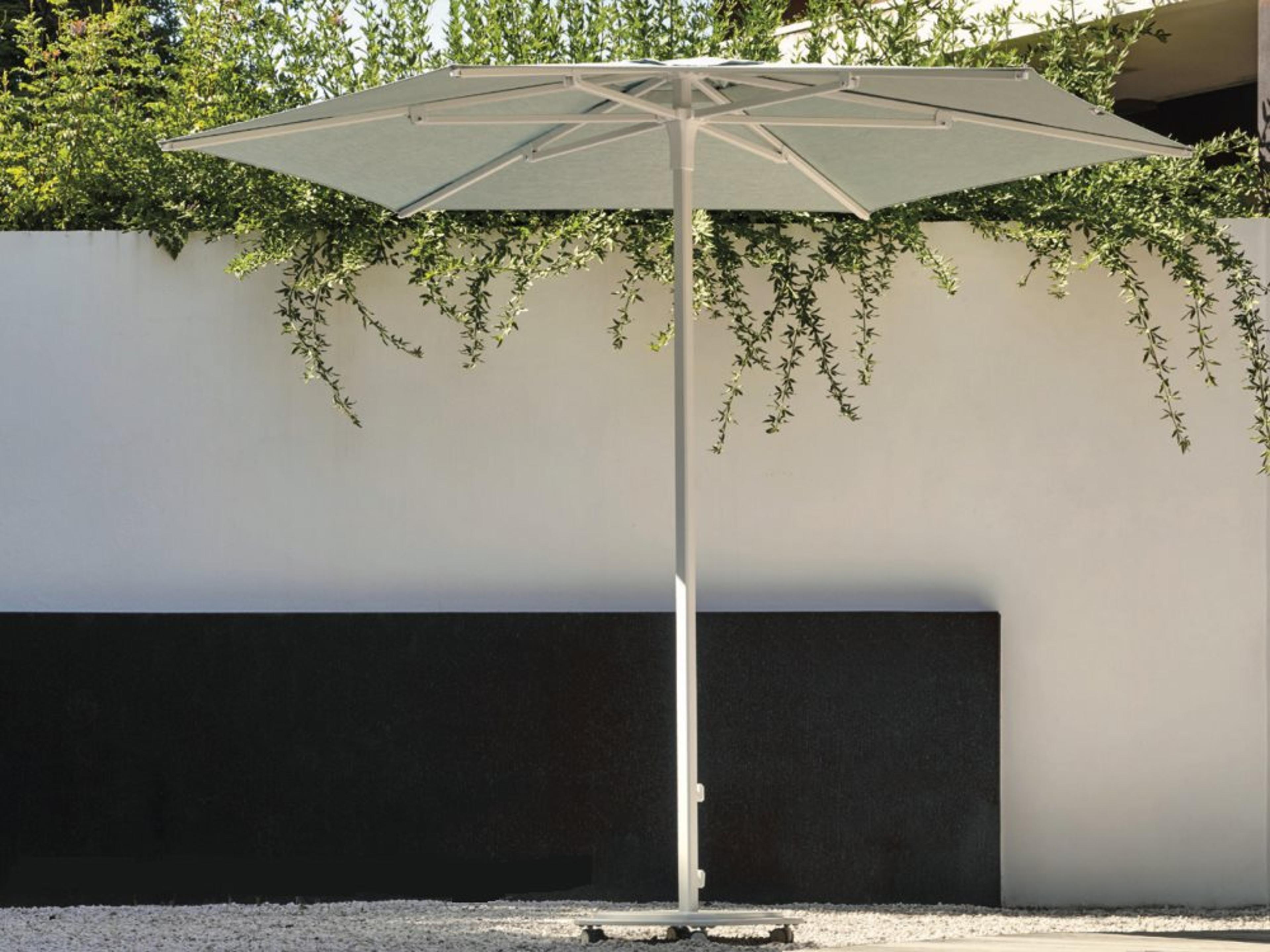 Jardinico JCP1 9ft Hexagon Center Post Push-up Lift Aluminum Patio Umbrella with Base