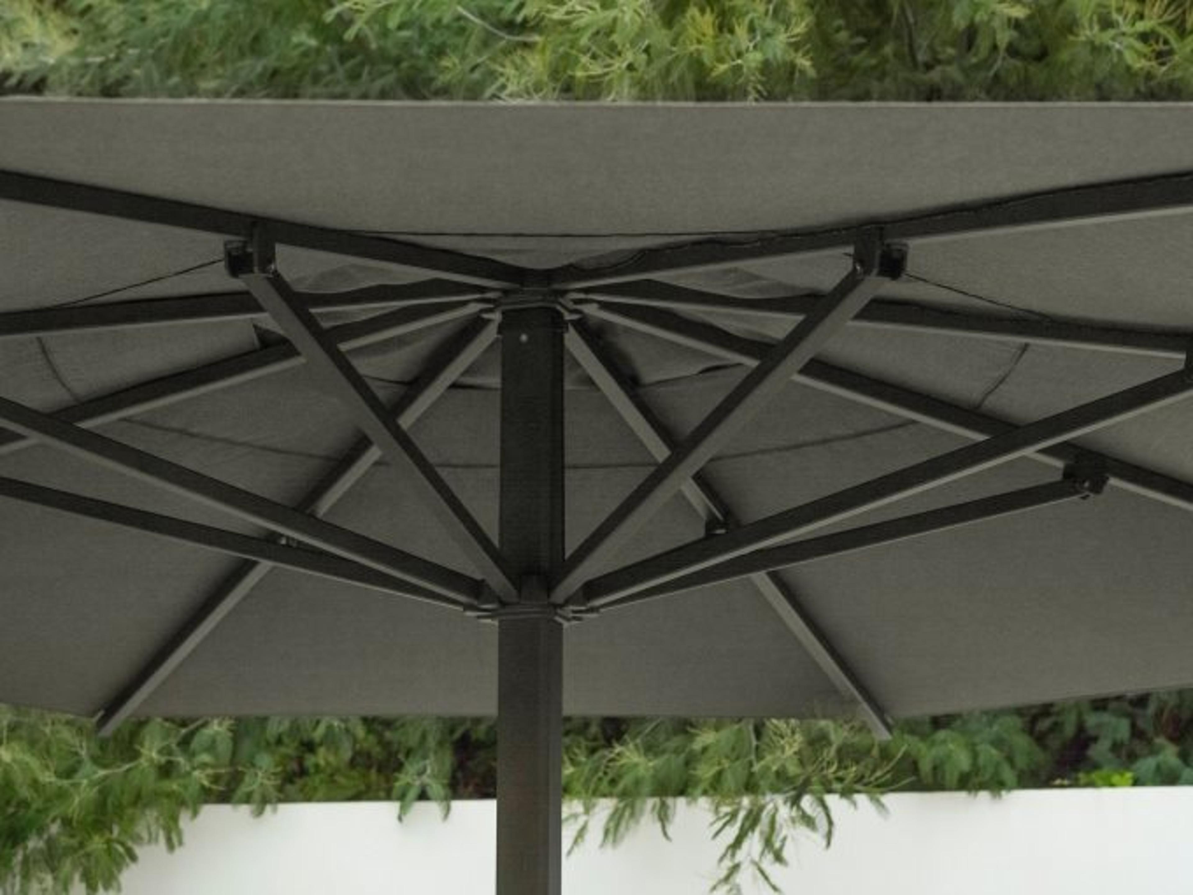 Jardinico JCP01 15 Foot Aluminum Centerpost Crank Lift Octagon Outdoor Umbrella