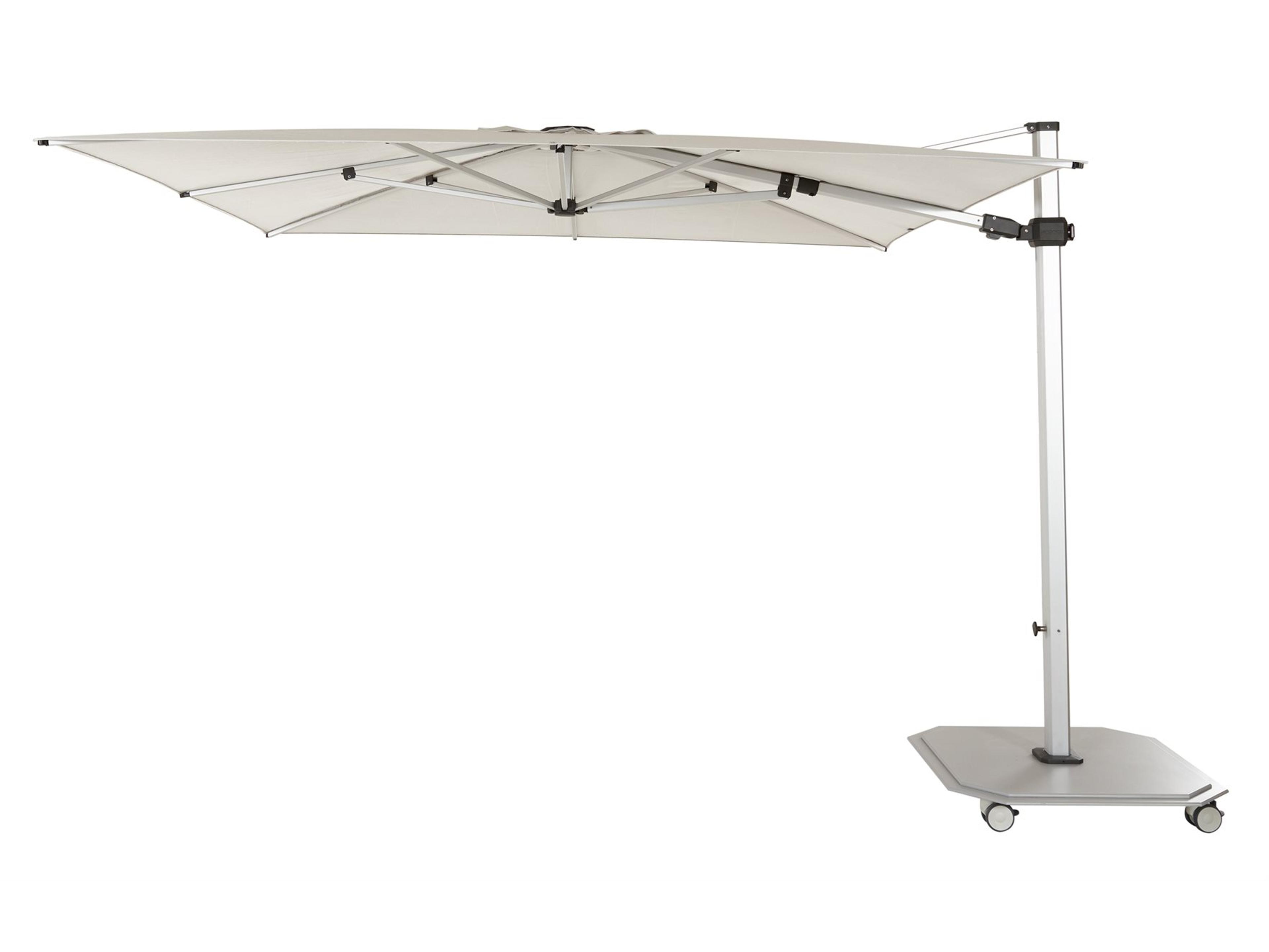 Jardinico JCP.3 10 Foot Aluminum Crank Lift Infinite Tilt Square Outdoor Patio Umbrella