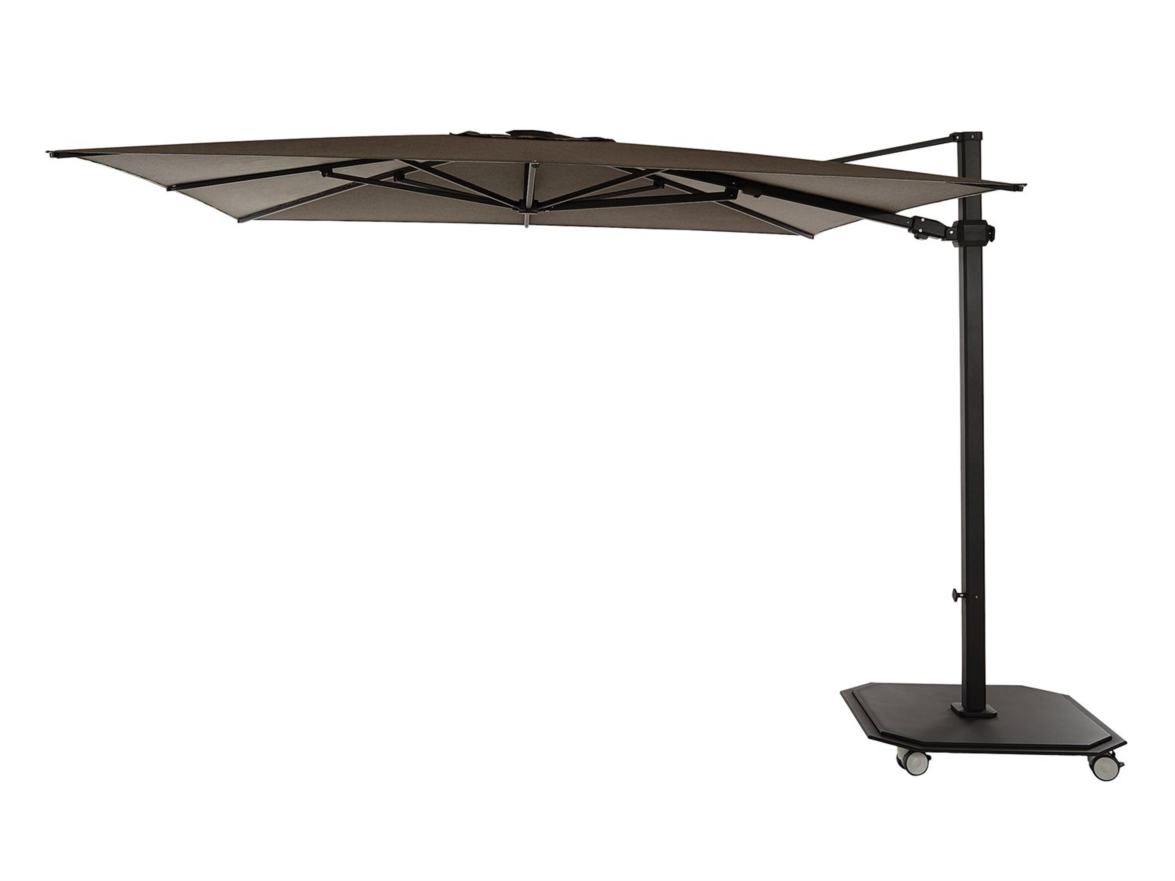 Jardinico JCP.3 10 Foot Aluminum Crank Lift Infinite Tilt Square Outdoor Patio Umbrella