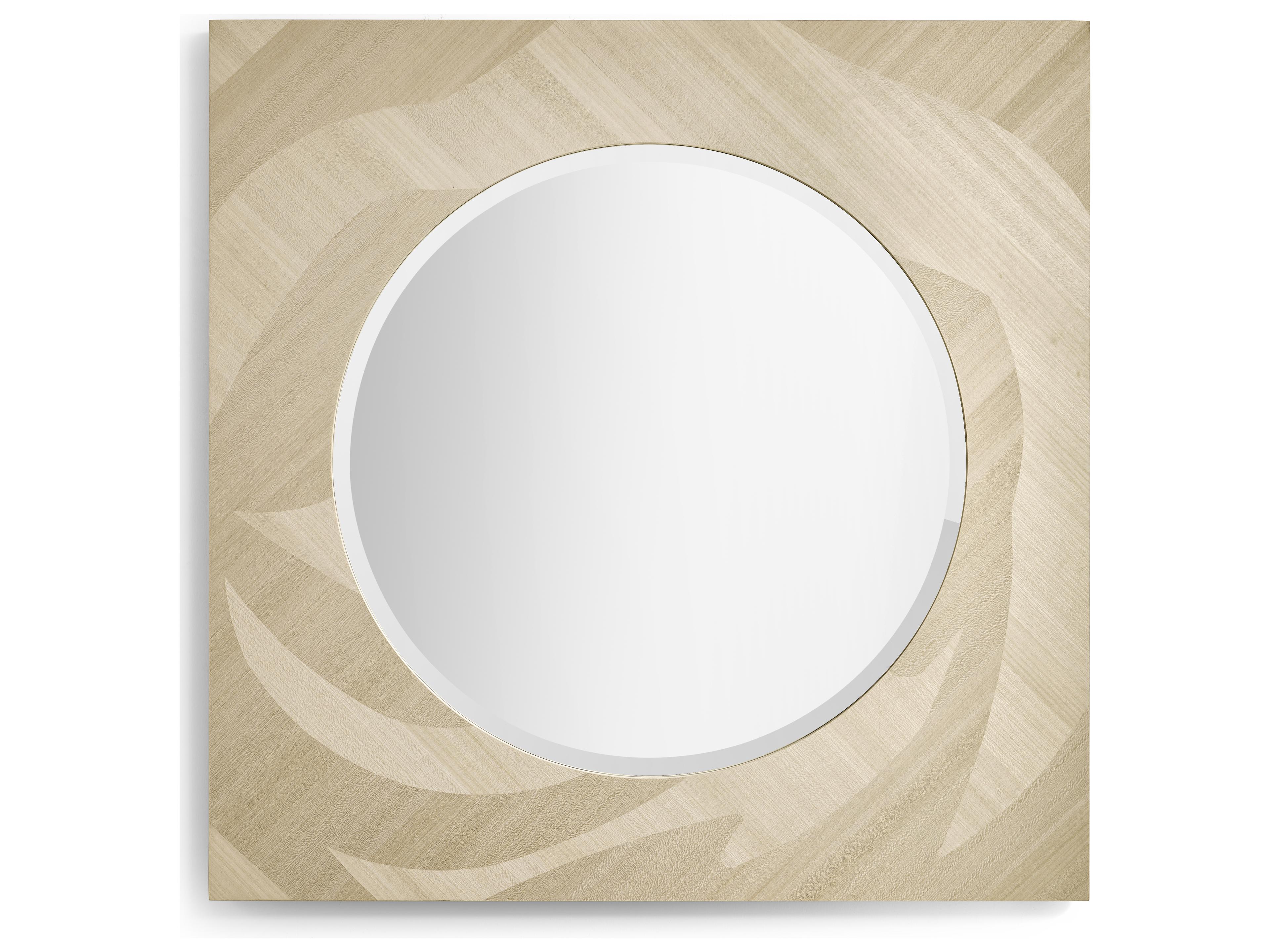 Water Natural Dyed Koto Wall Mirror Square