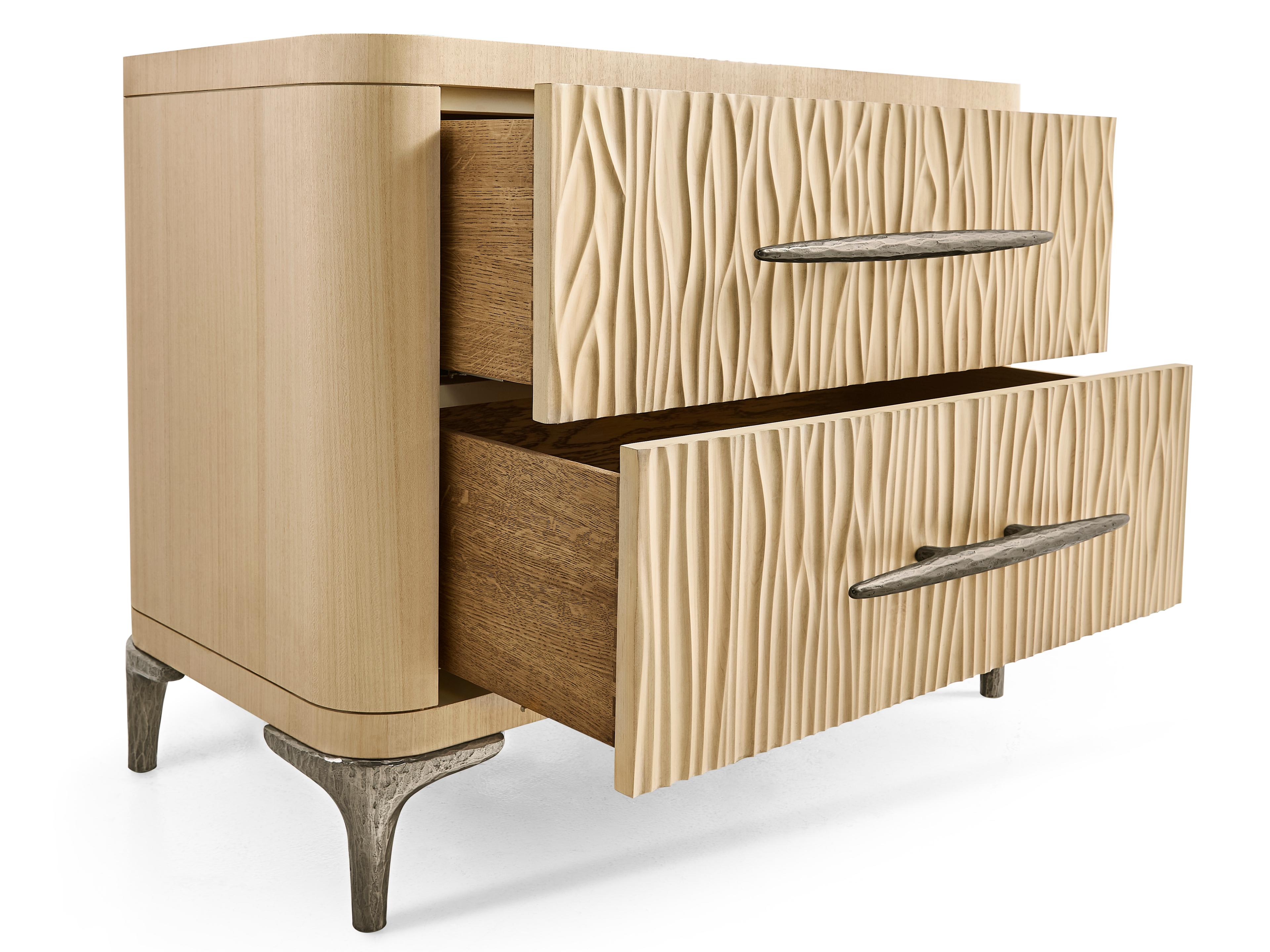 Jonathan Charles Water 1-Drawer Oak Wood Nightstand