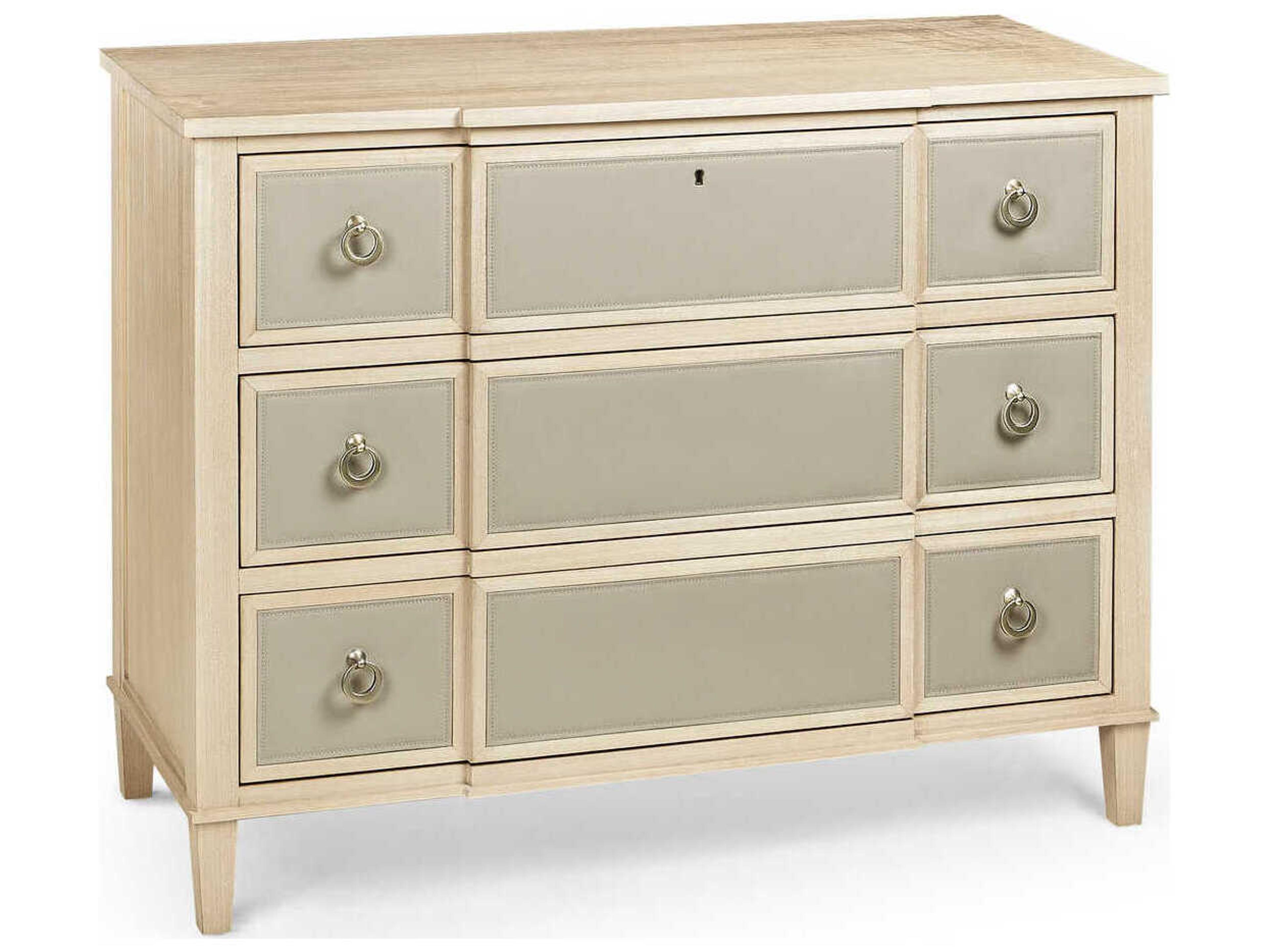 Water 3-Drawers Oak Wood Chest Dresser