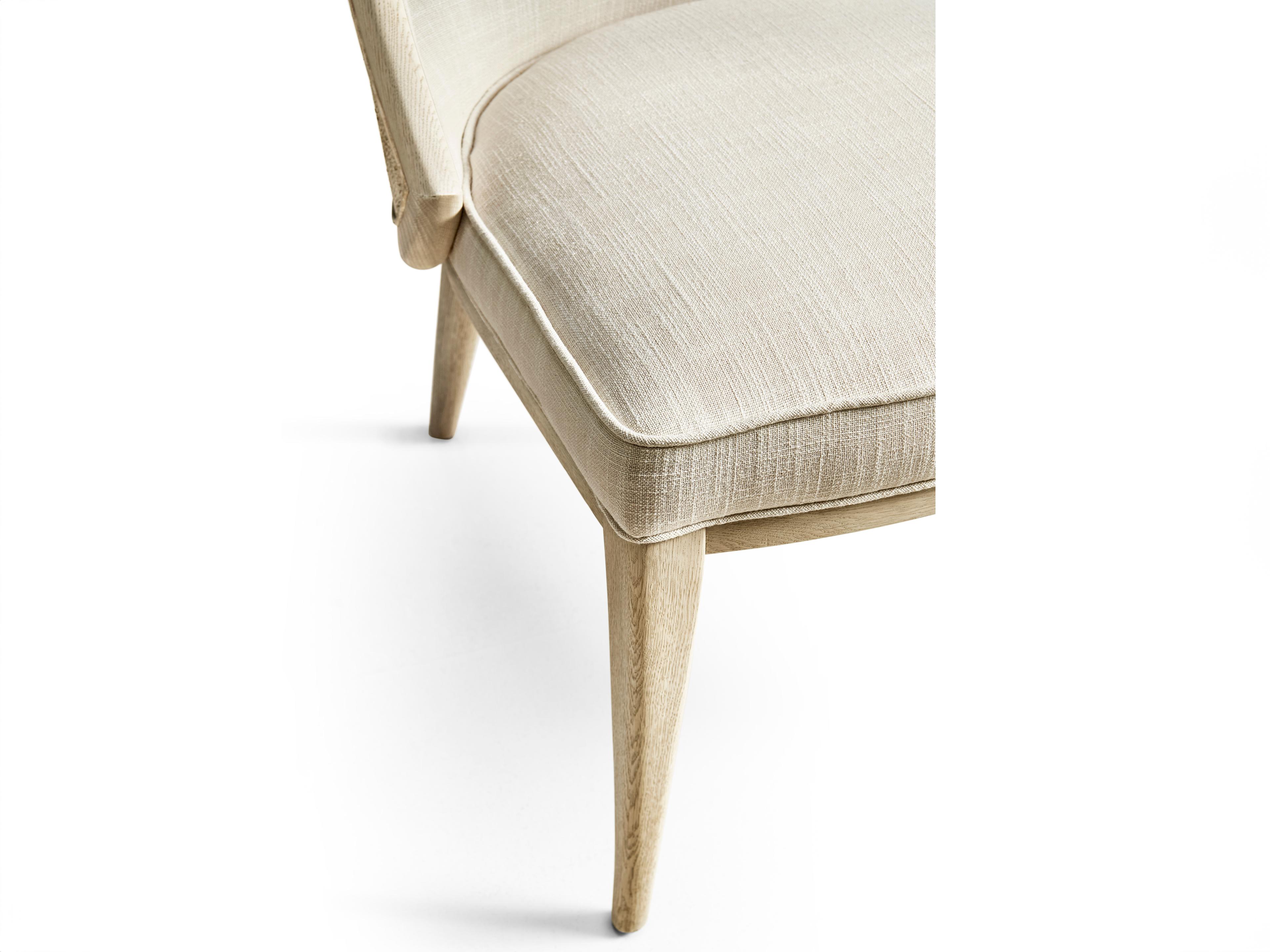 Jonathan Charles Water Oak Wood Upholstered Armless Dining Chair