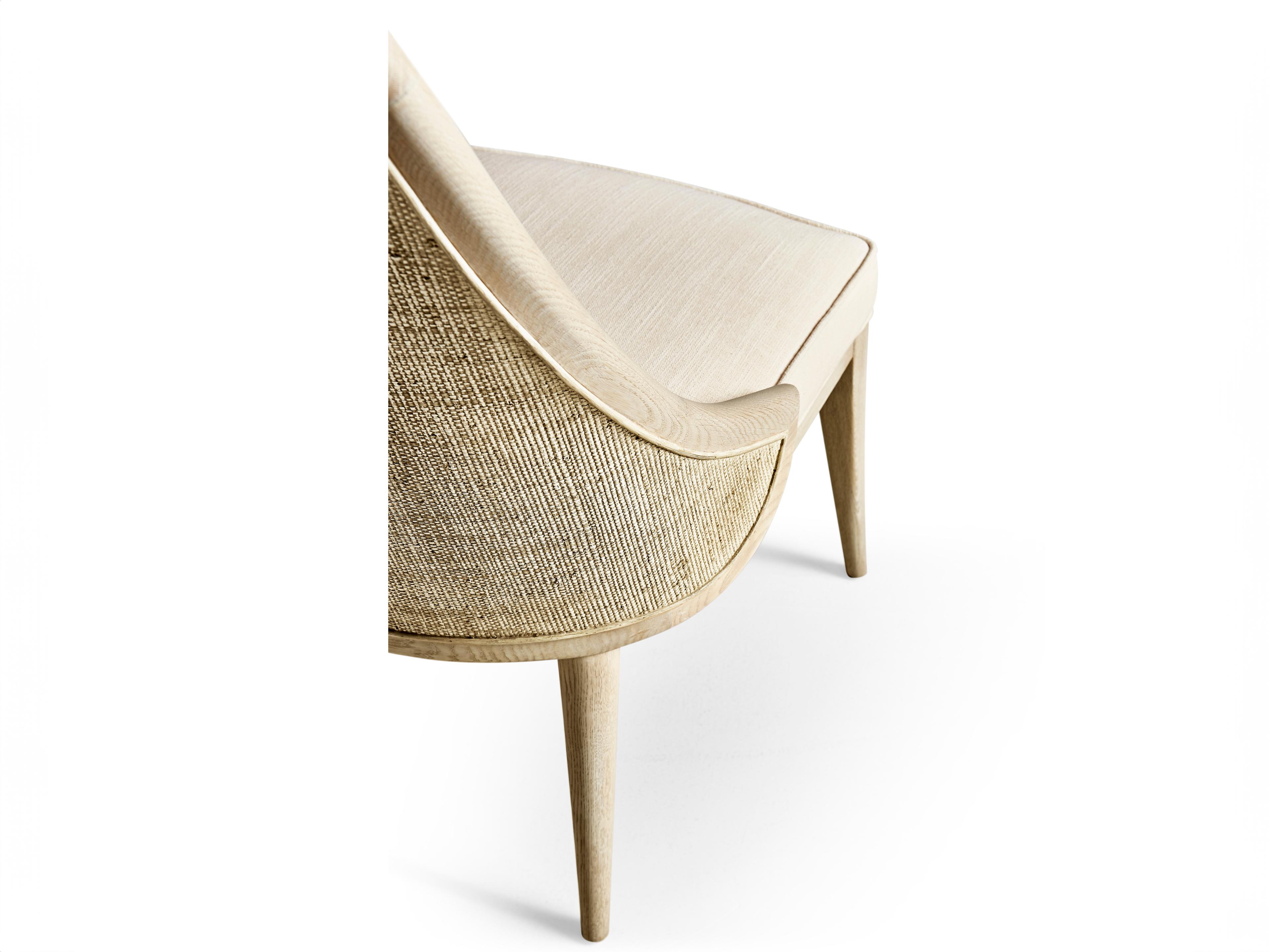 Jonathan Charles Water Oak Wood Upholstered Armless Dining Chair