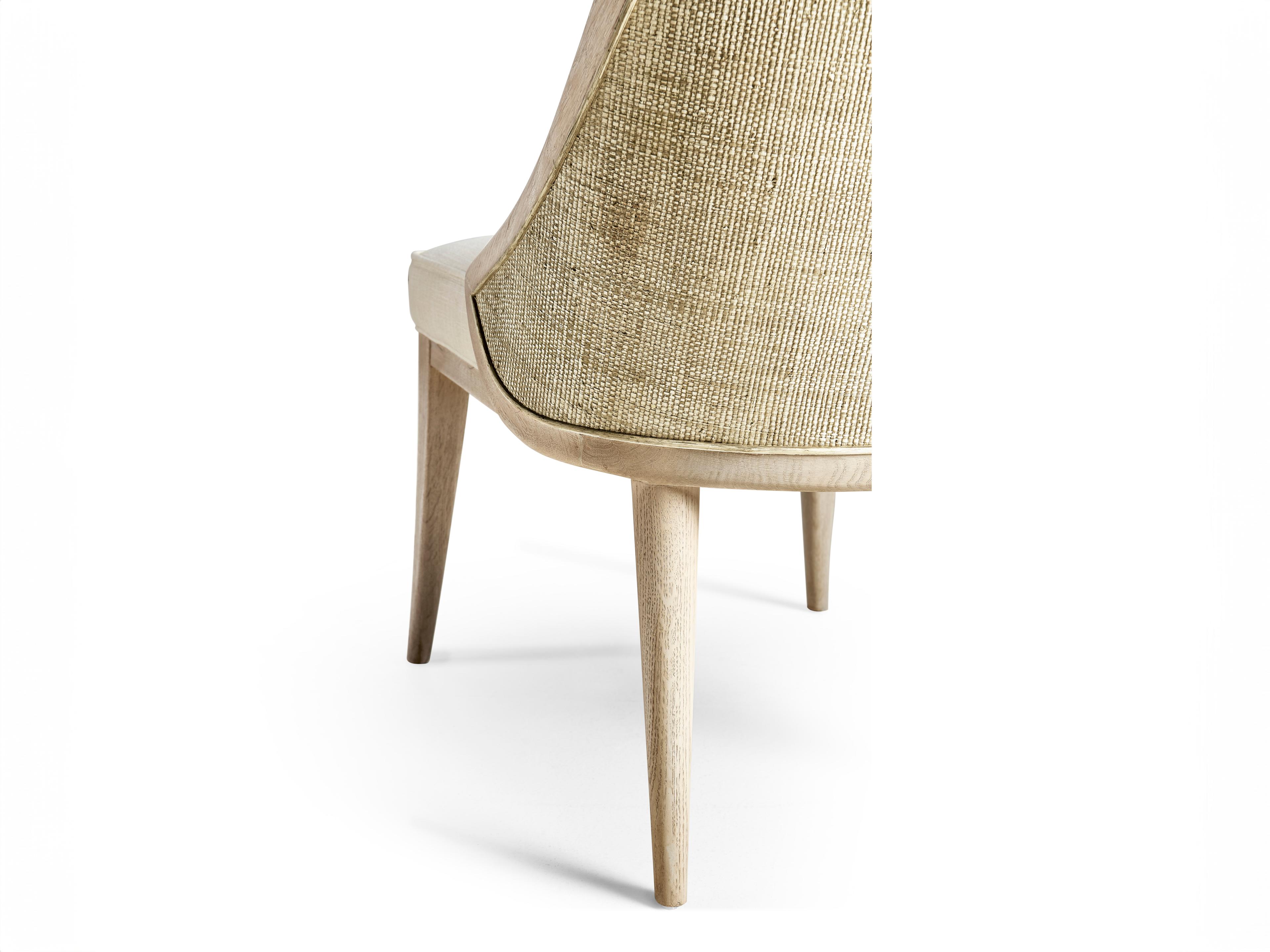 Jonathan Charles Water Oak Wood Upholstered Armless Dining Chair