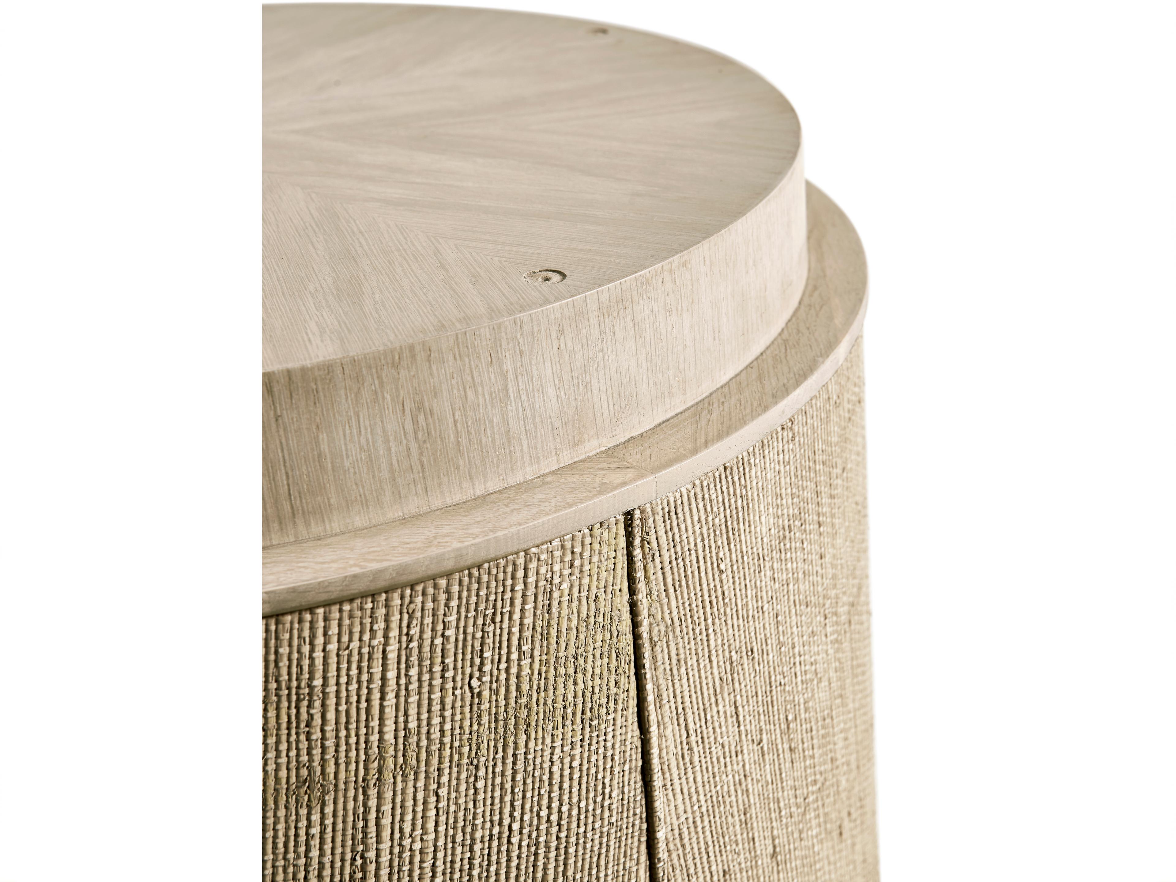 Jonathan Charles Water Round Glass Whitewashed Oak Dining Table Base Only