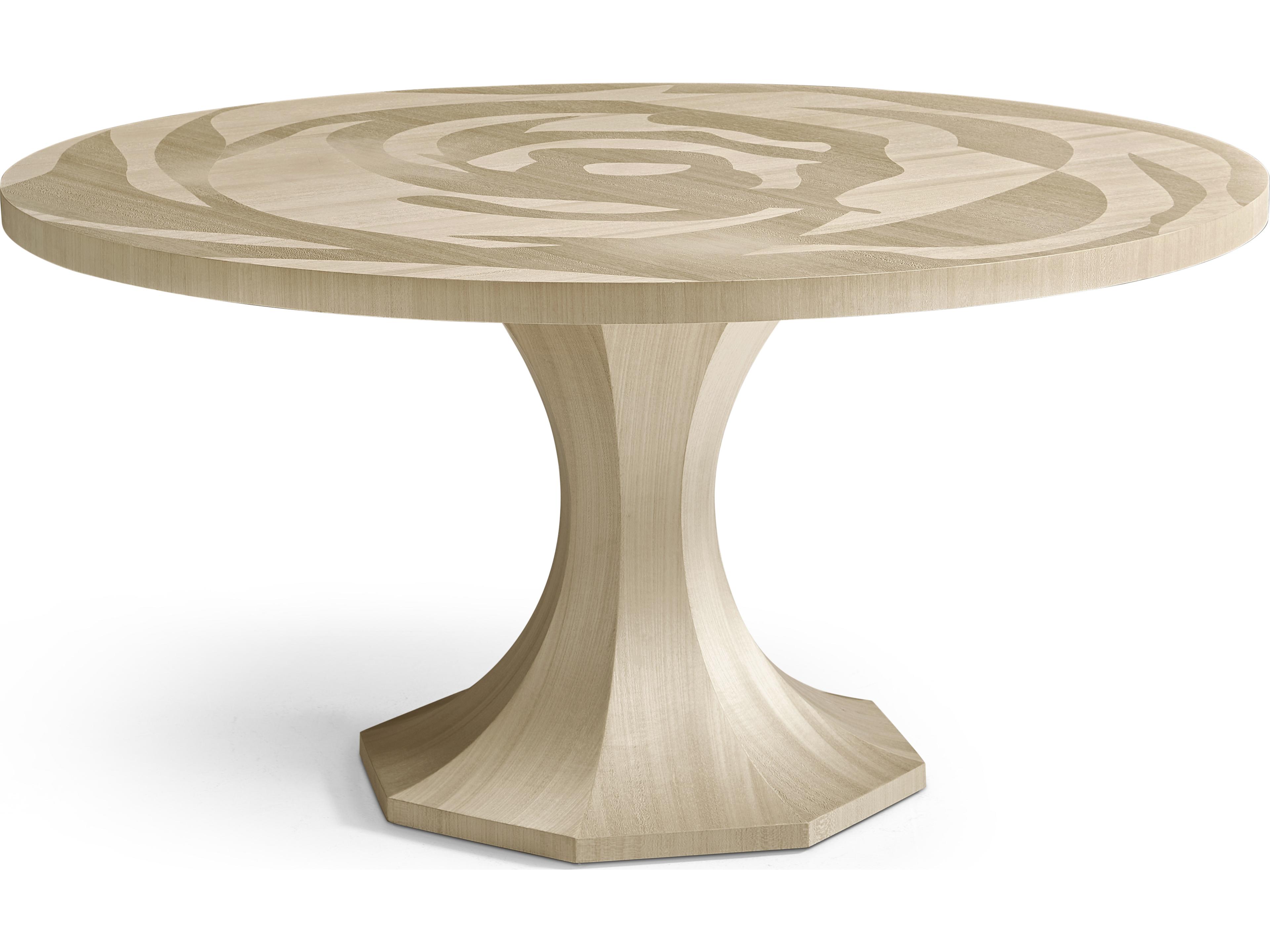 Water Round Wood Natural Dyed Koto Dining Table