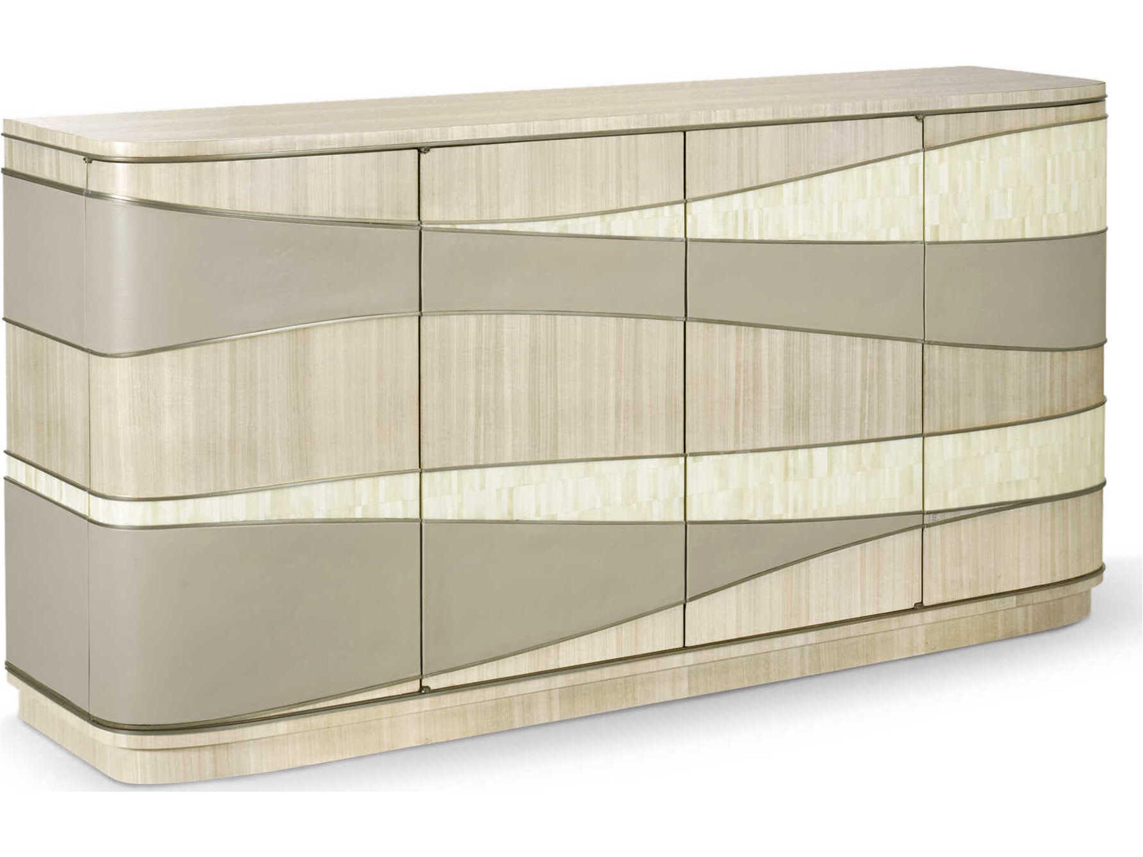 Water Rectangular Wood Natural Dyed Koto Credenza Console Table