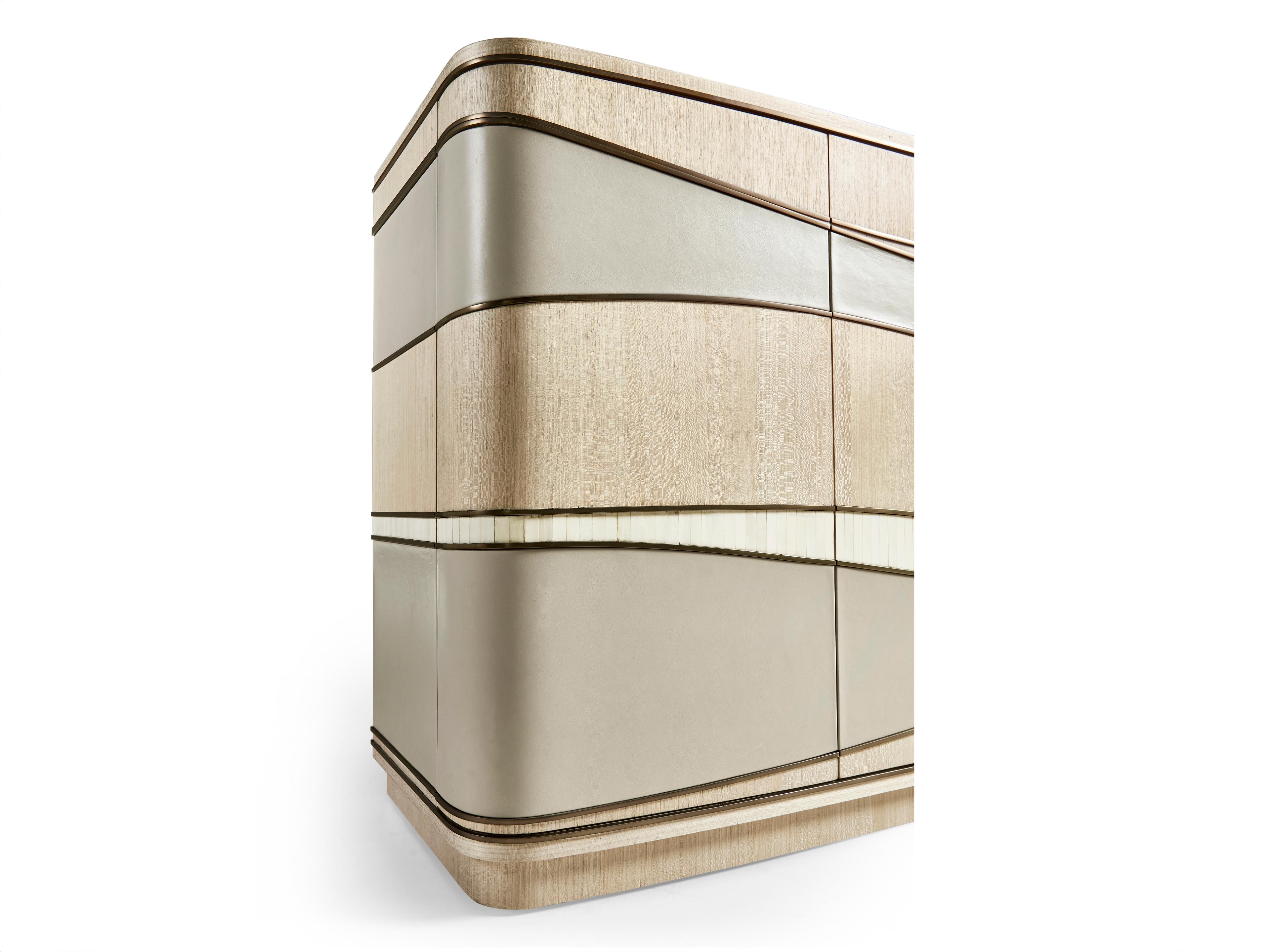 Jonathan Charles Water Rectangular Wood Natural Dyed Koto Credenza Console Table