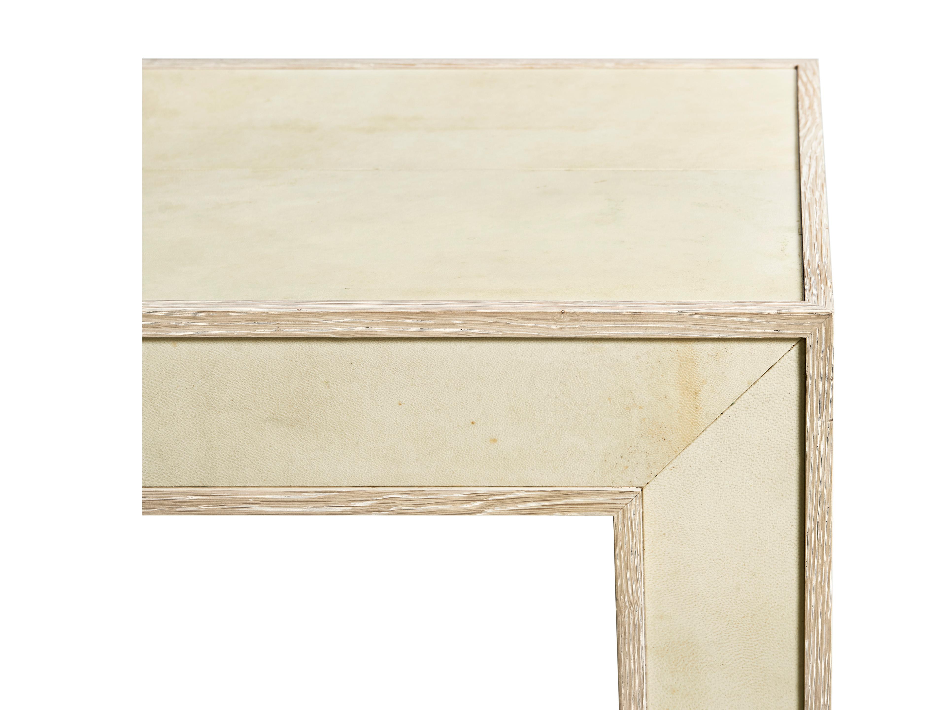 Jonathan Charles Water Hydra Rectangular Wood Parchment Oak Console Table