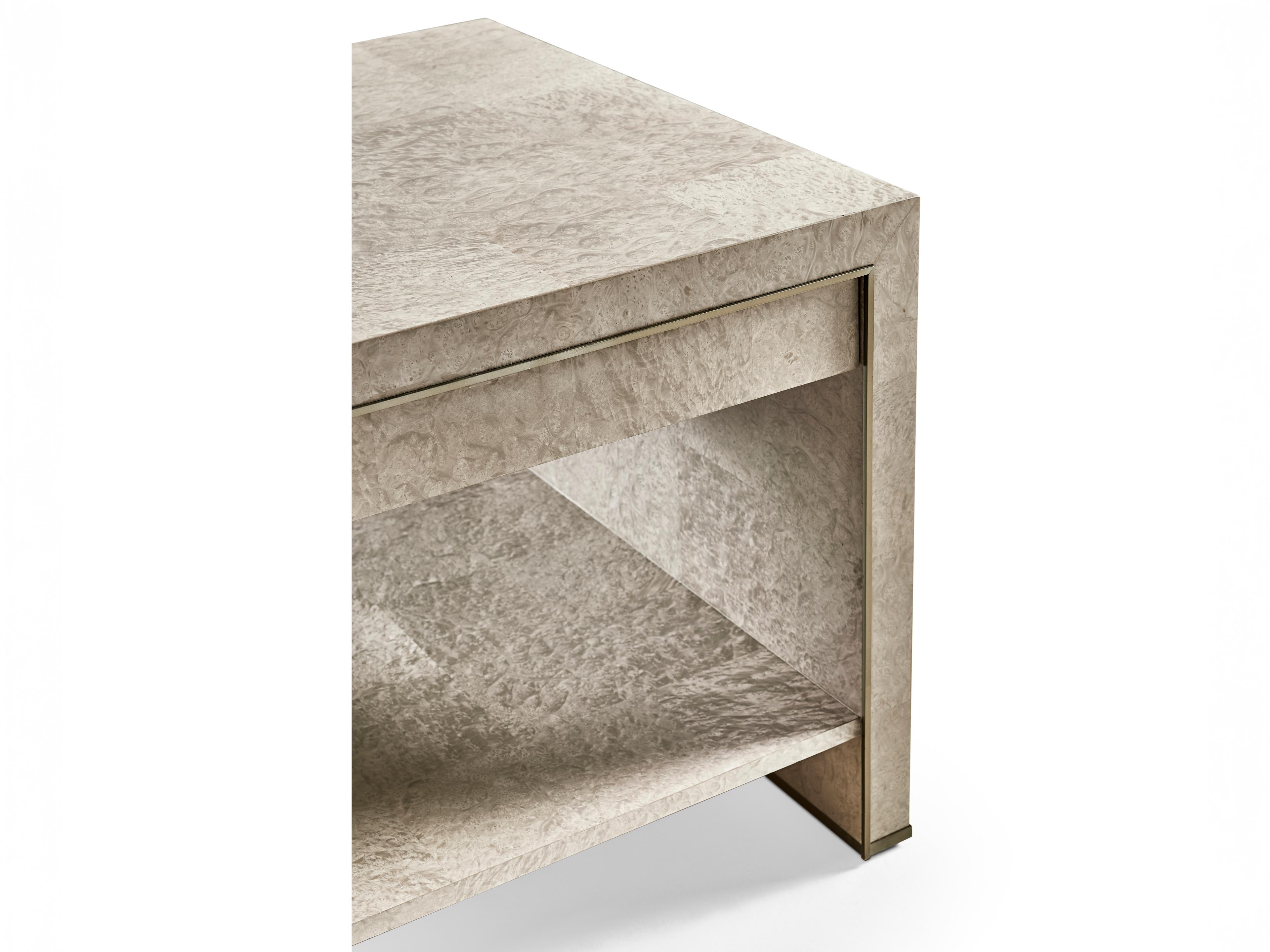 Jonathan Charles Water Rectangular Wood Dyed Madrona Burr End Table