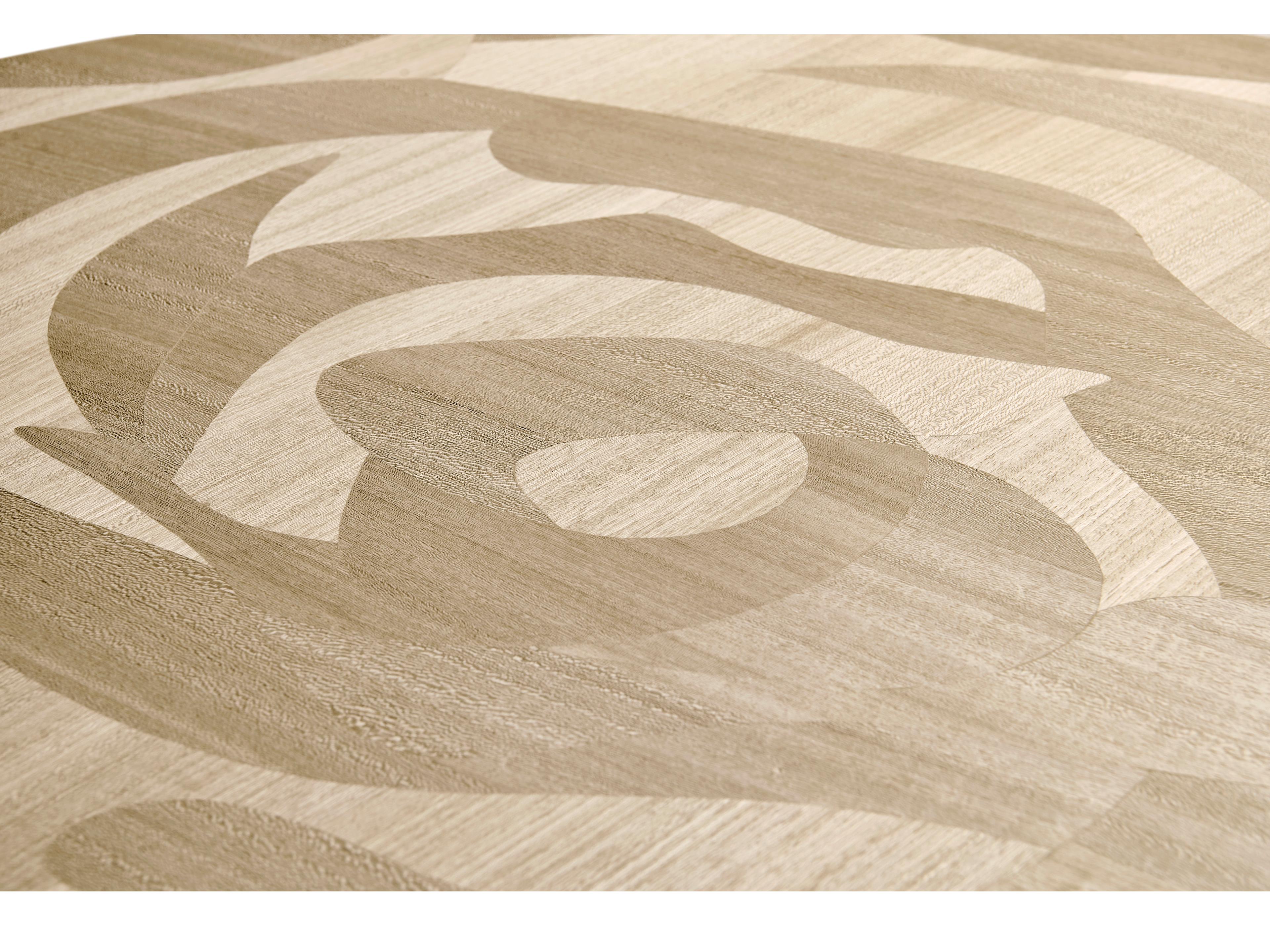 Jonathan Charles Water Round Wood Natural Dyed Koto Coffee Table