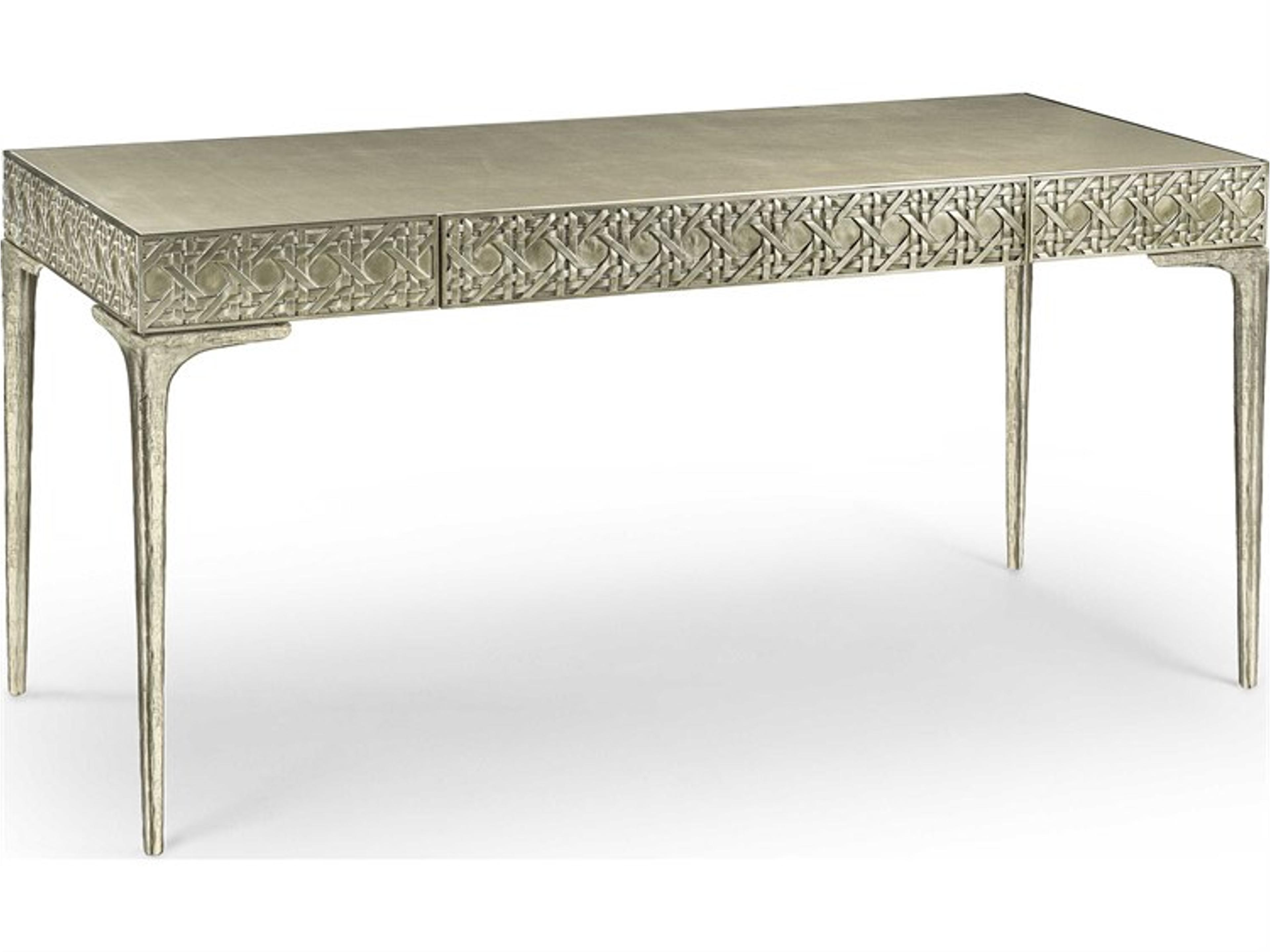 Water Satin Metal Beige Computer Desk