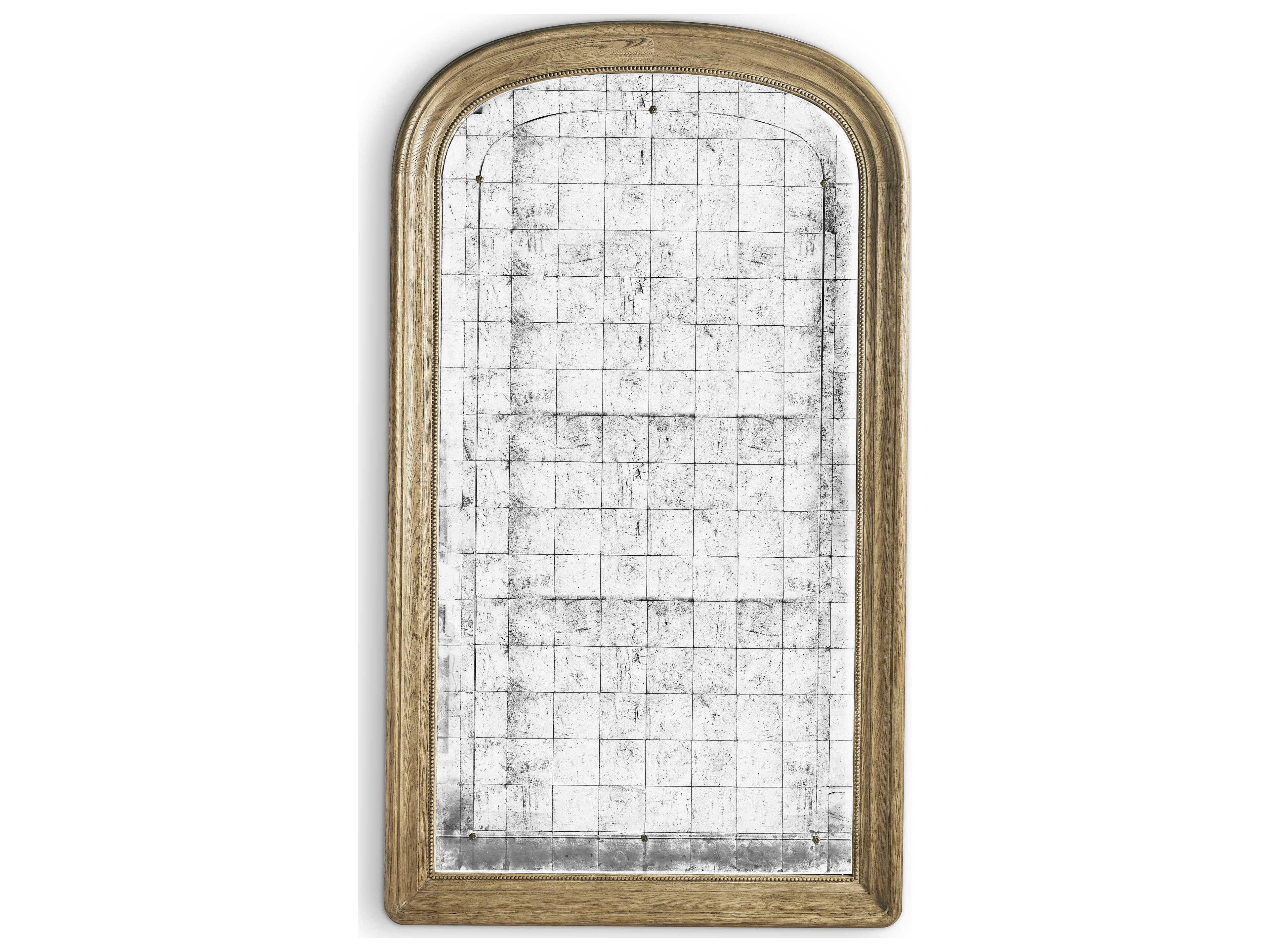 Timeless Stripped Brown Chestnut Floor Mirror Rectangular