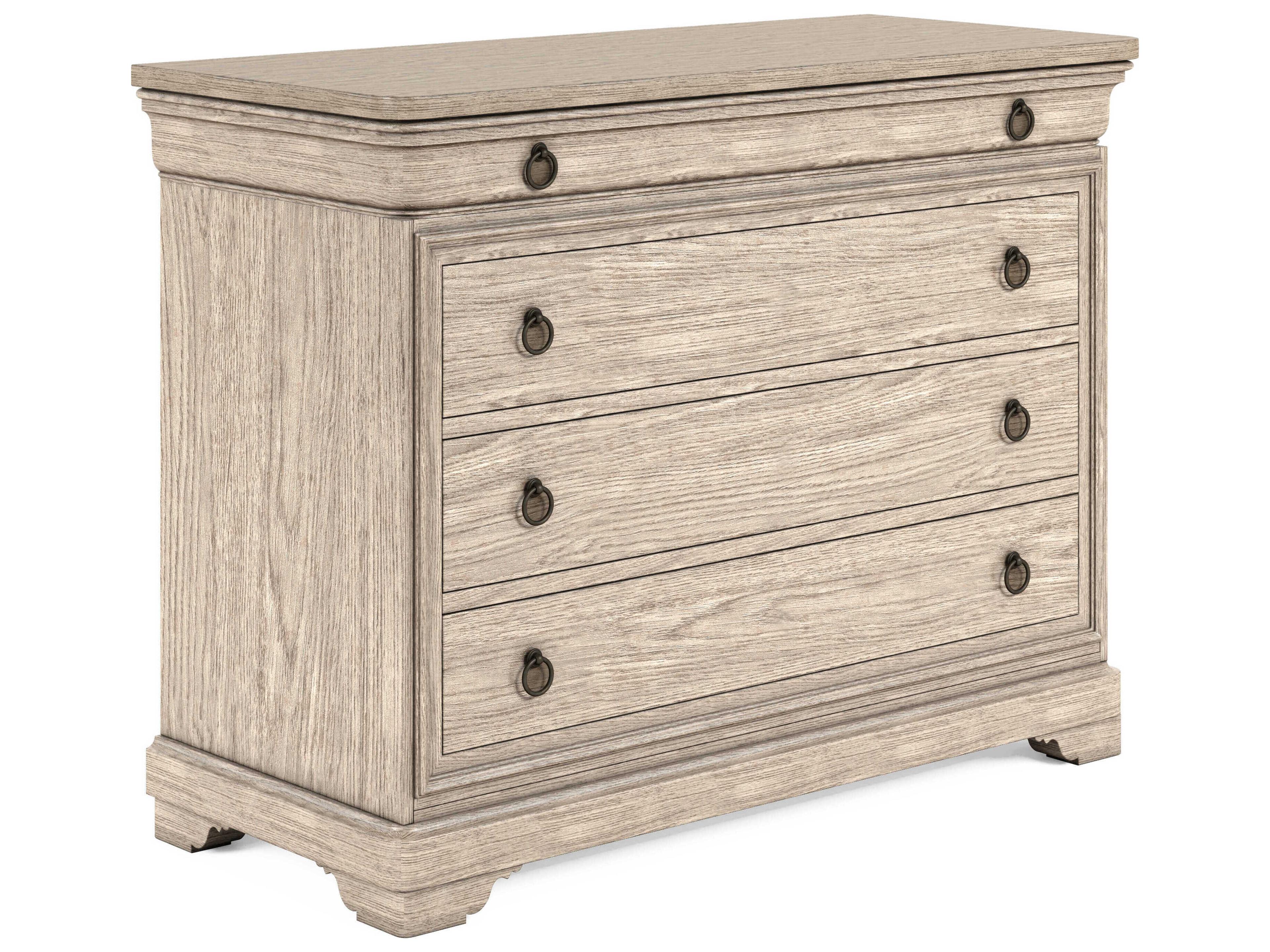 Timeless 4-Drawers Natural Walnut Wood Double Dresser