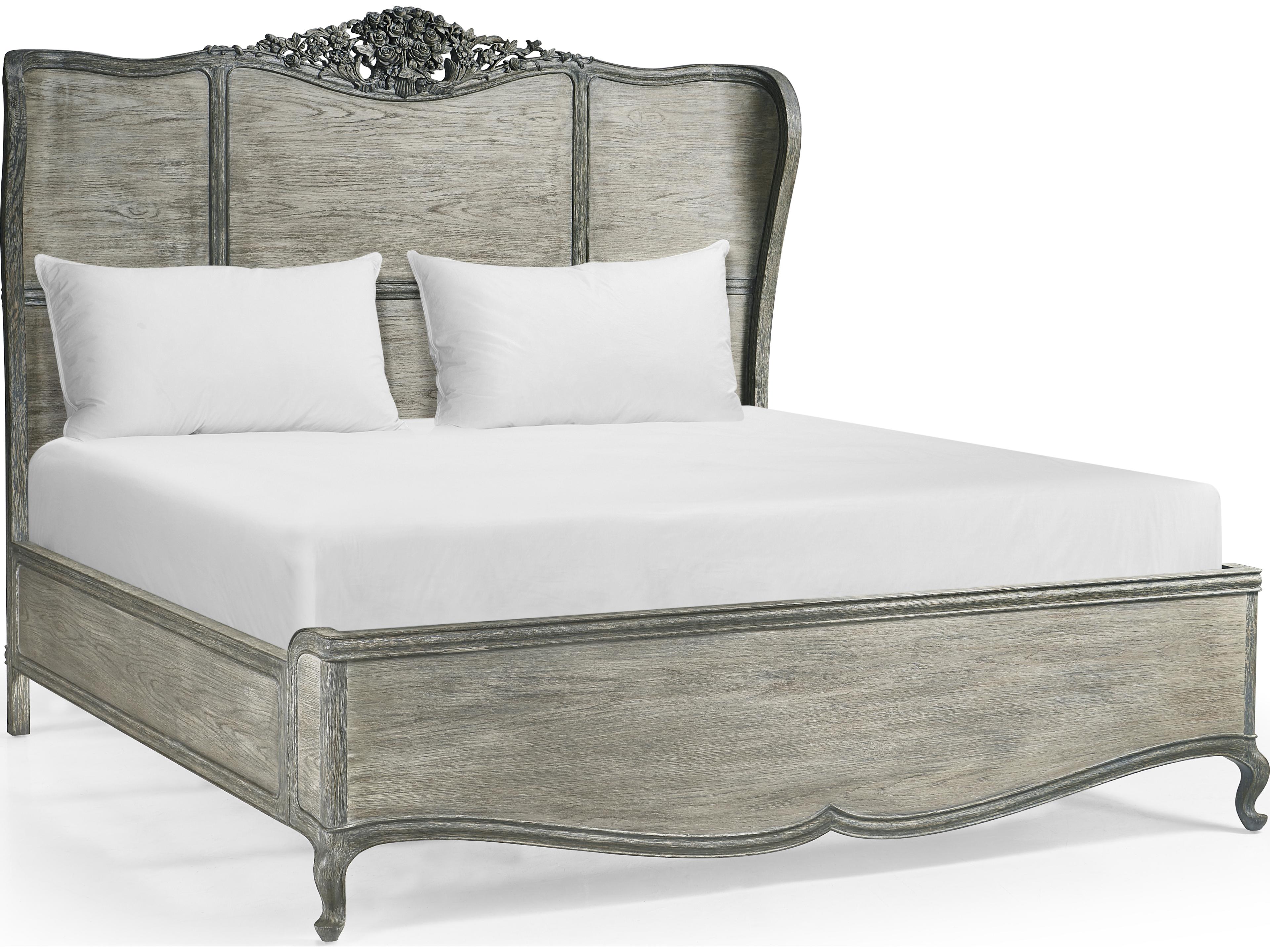 William Yeoward Chipped Blue Oak Wood King Shelter Bed