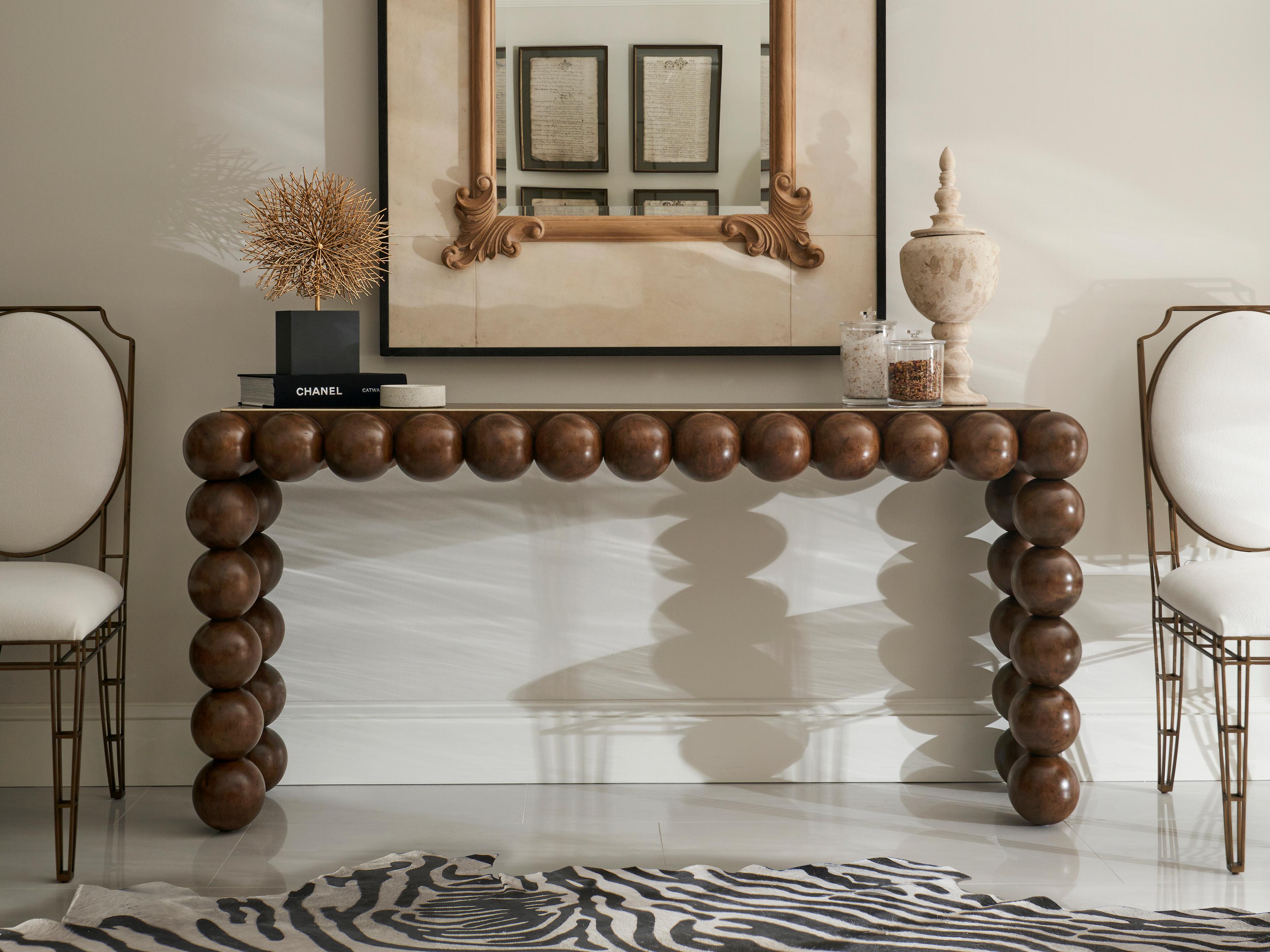 Jonathan Charles Jc Modern Bronze Upholstered Armless Dining Chair