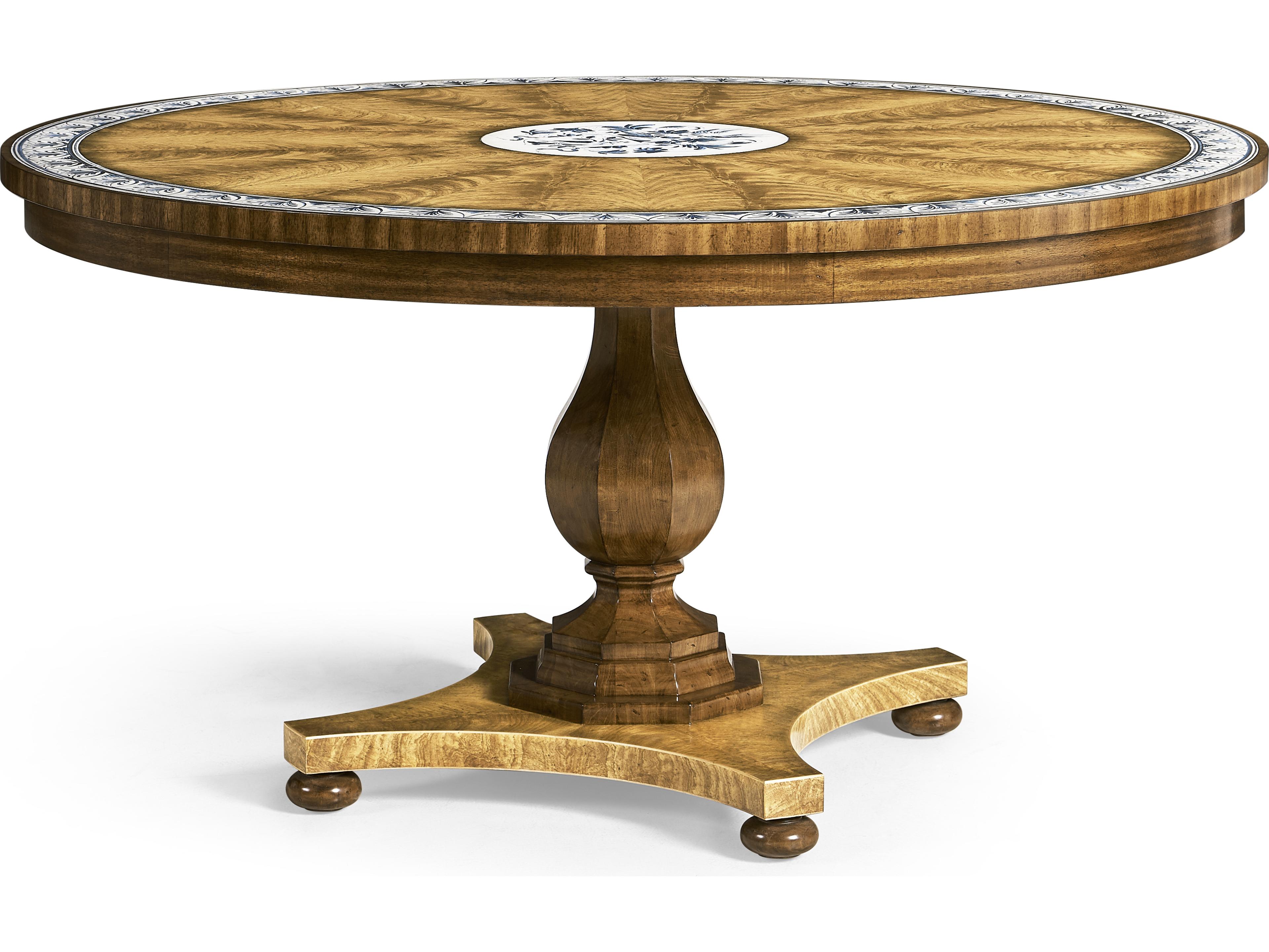 Jc Traditional Round Wood Delf Cerejeira Dining Table