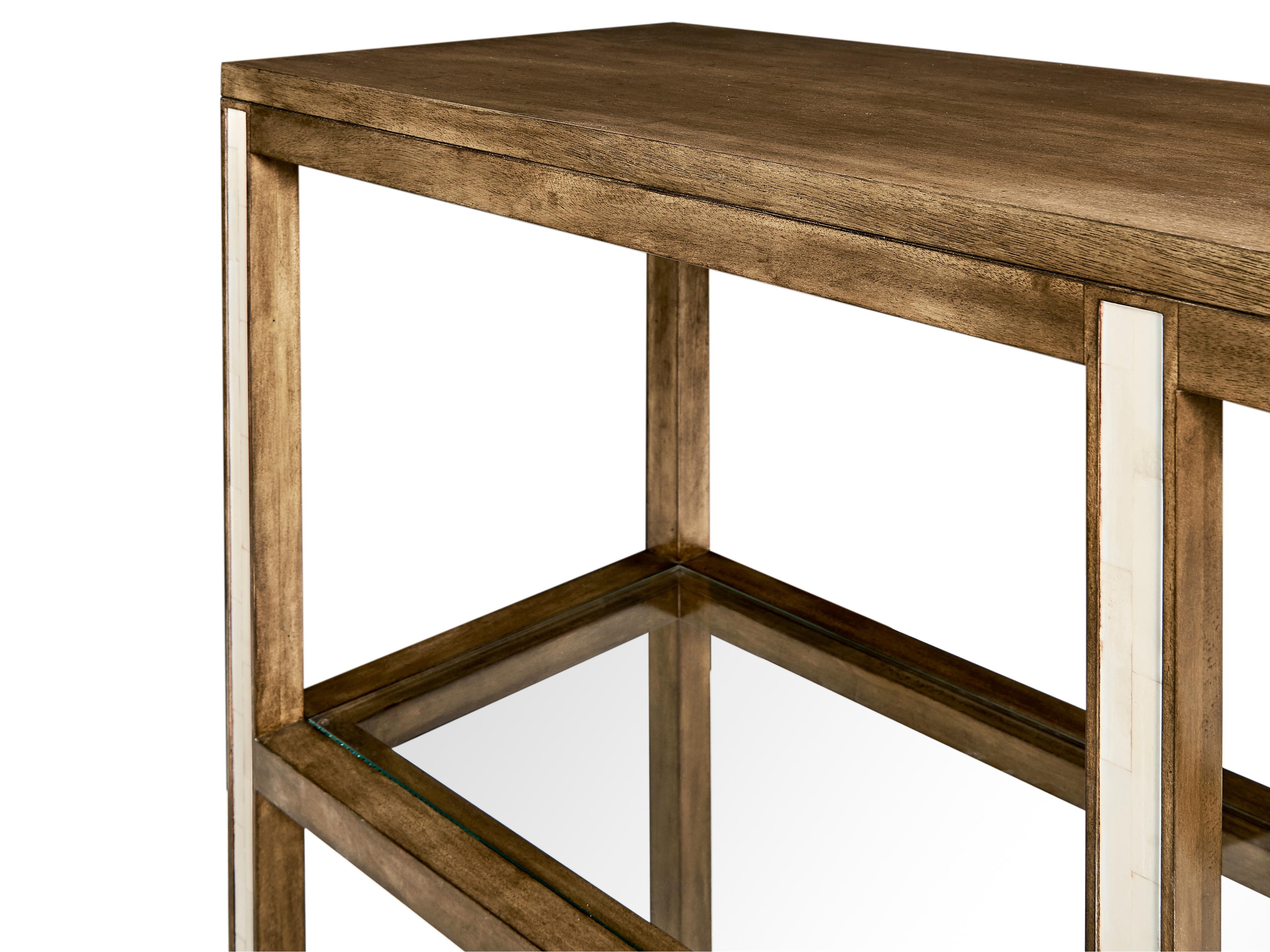 Jonathan Charles Jc Modern Rectangular Wood Brown Mahogany Console Table