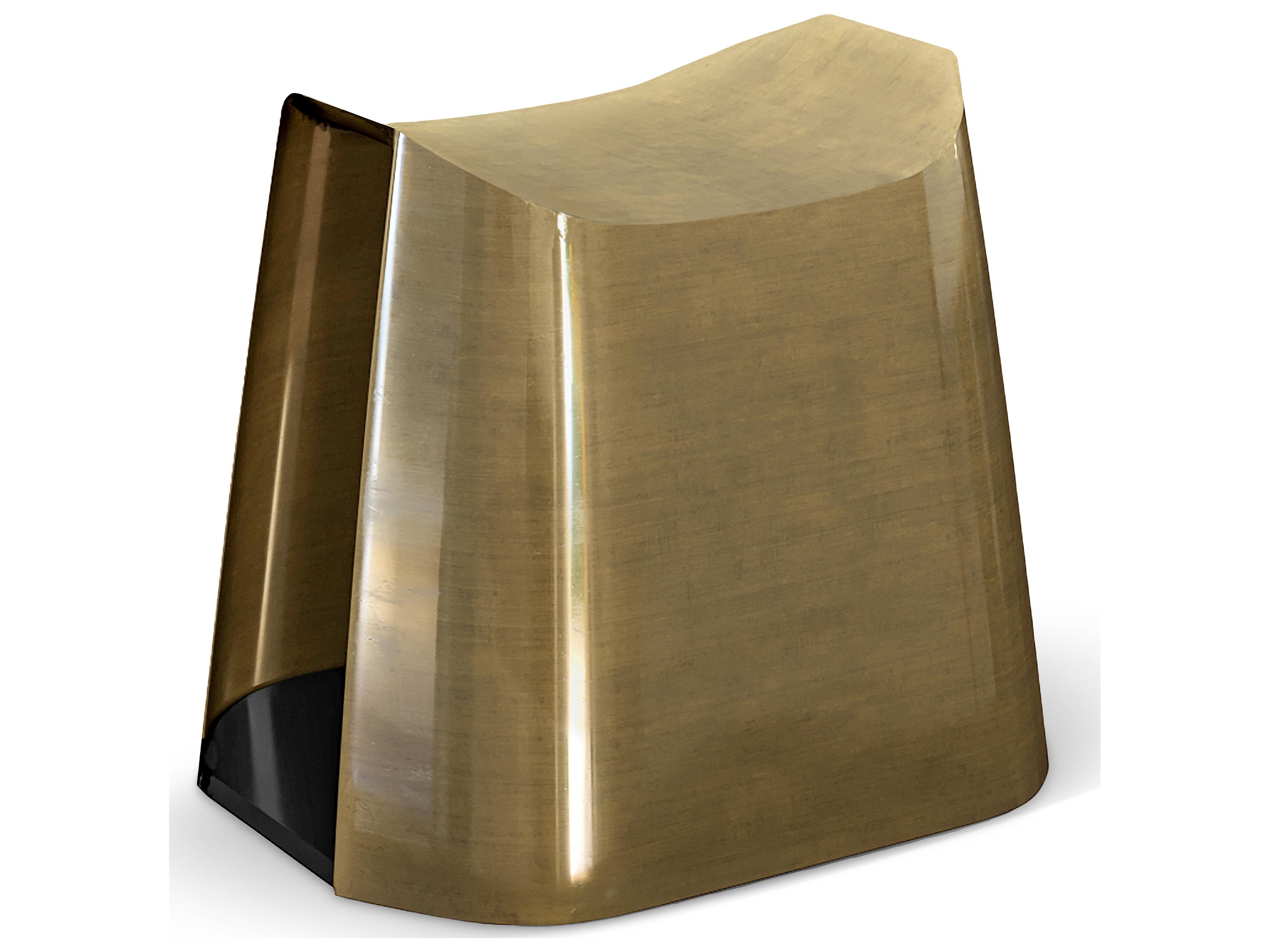 Jc Modern Satin Brass Gold Ottoman