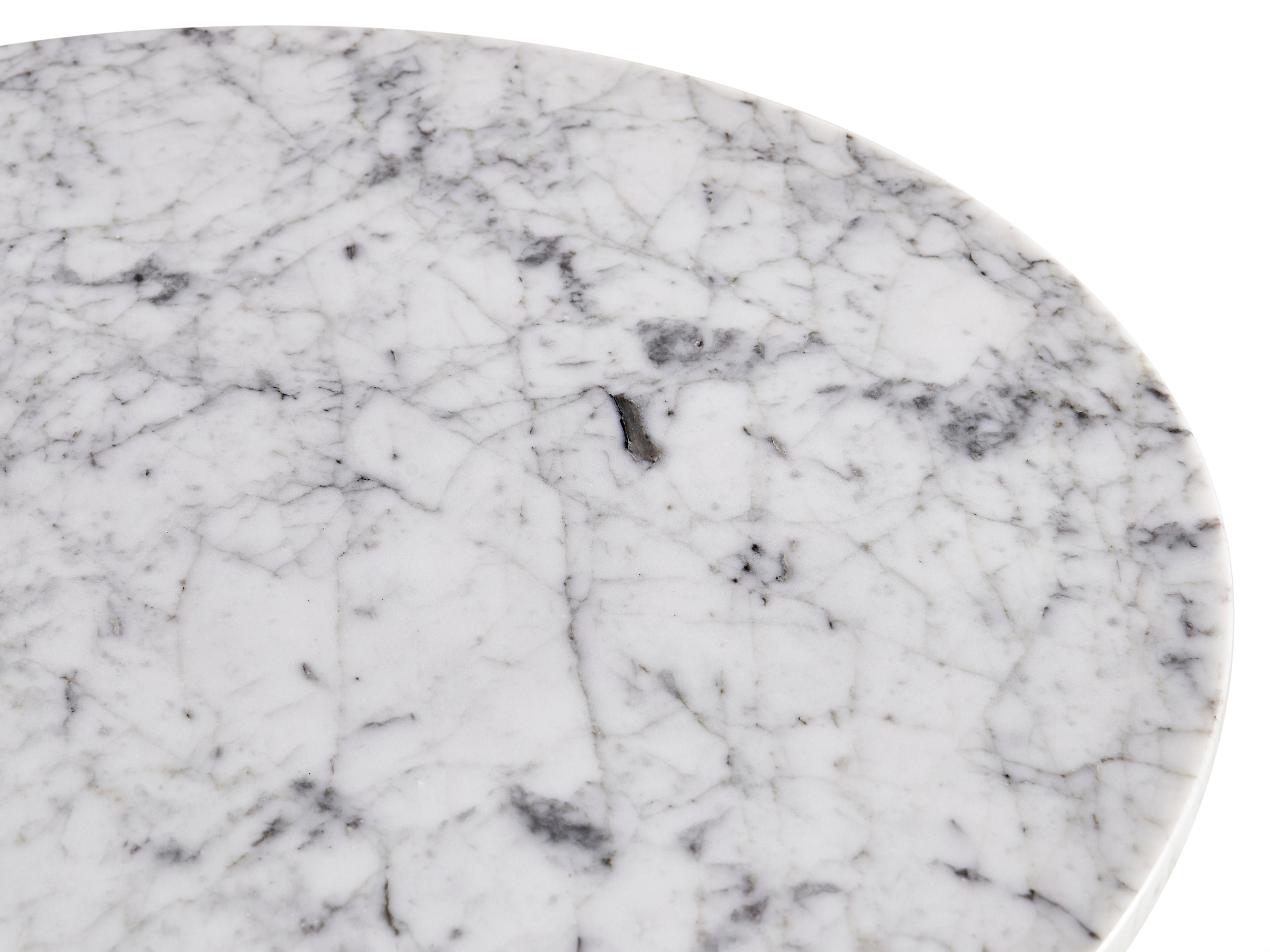 Jonathan Charles Jc Modern Round Marble Mingle Mangle Coffee Table