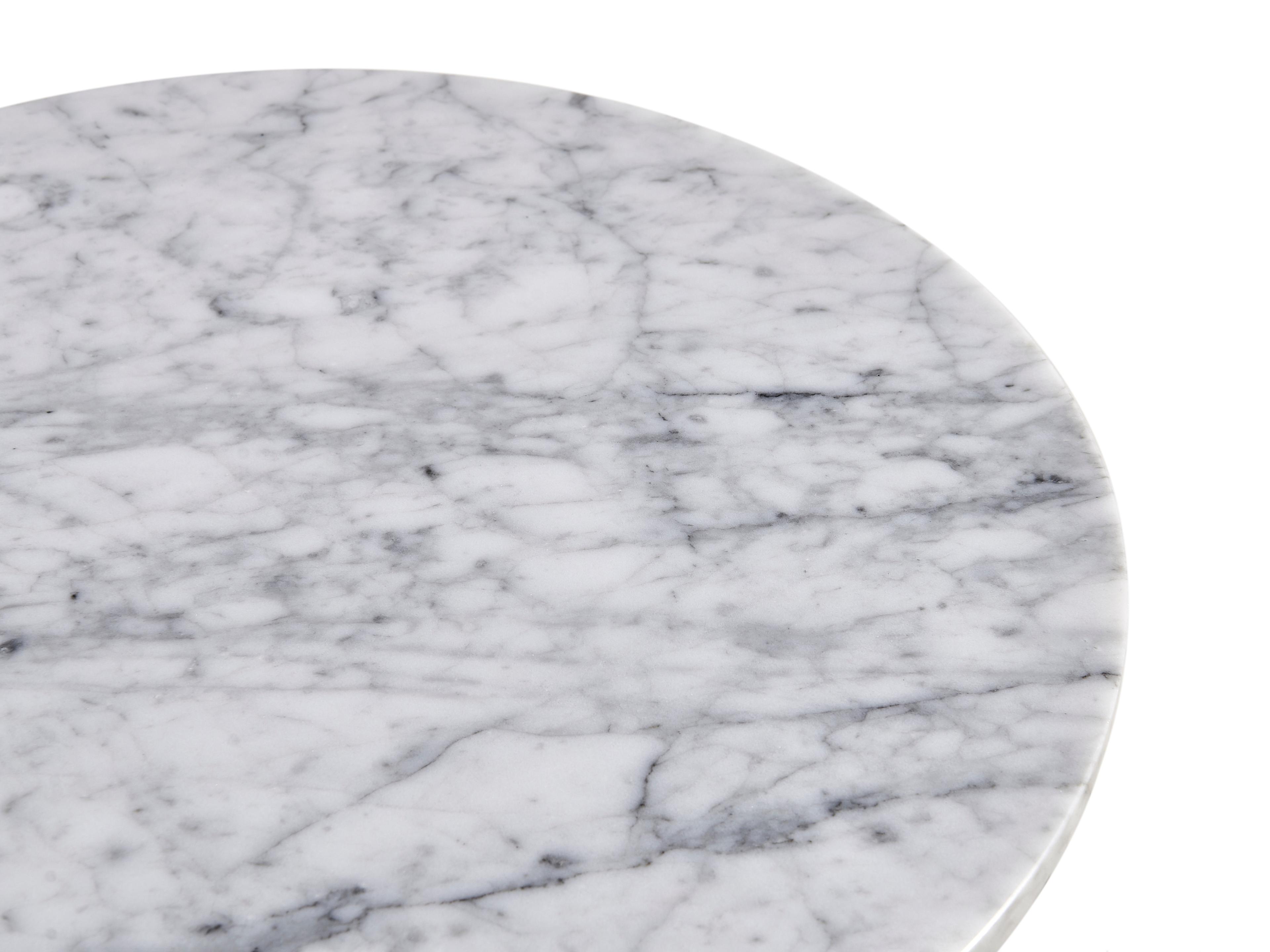 Jonathan Charles Jc Modern Round Marble Mingle Mangle End Table