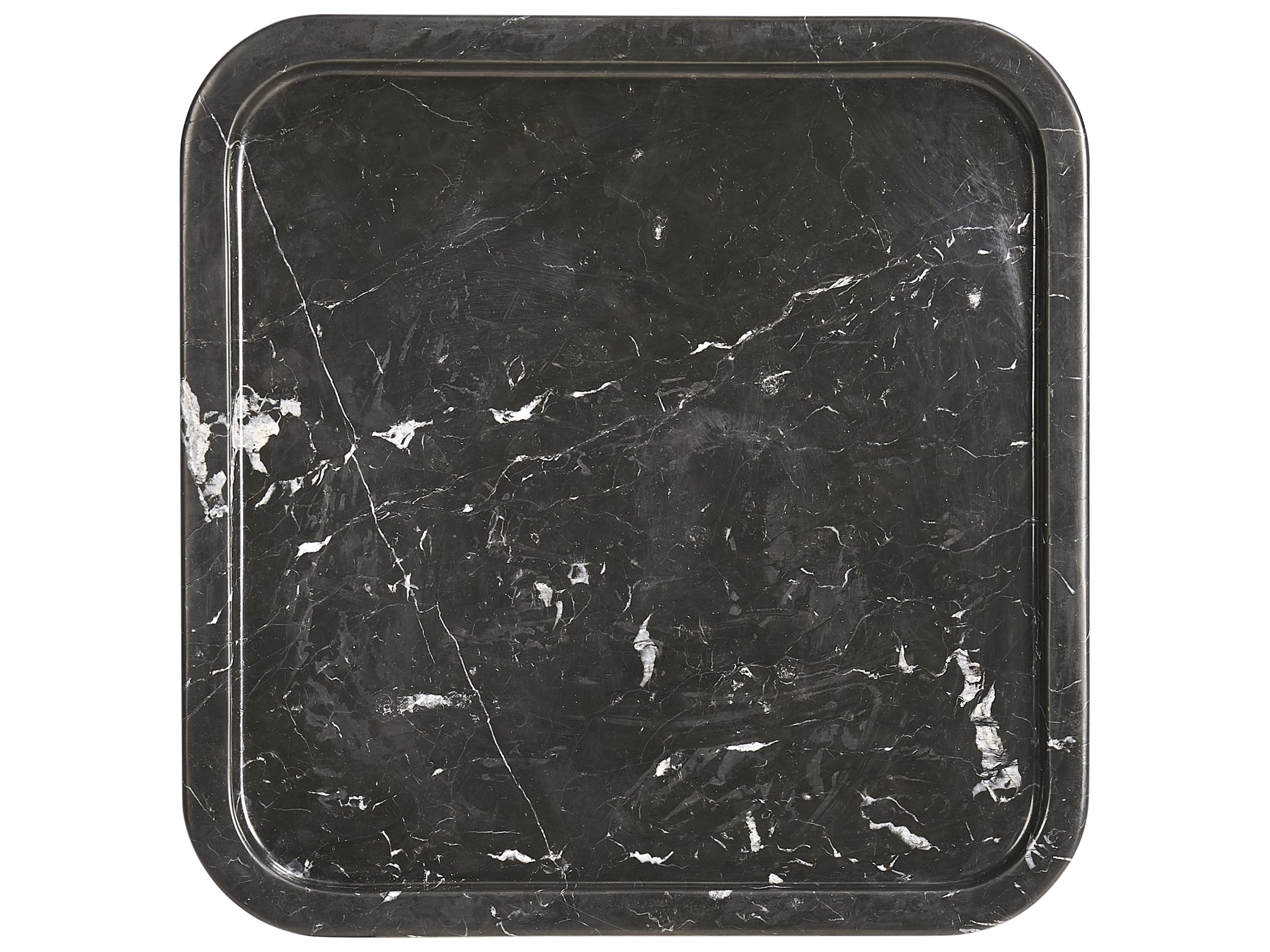 Jonathan Charles All Things Small Square Neromacquina Marble End Table