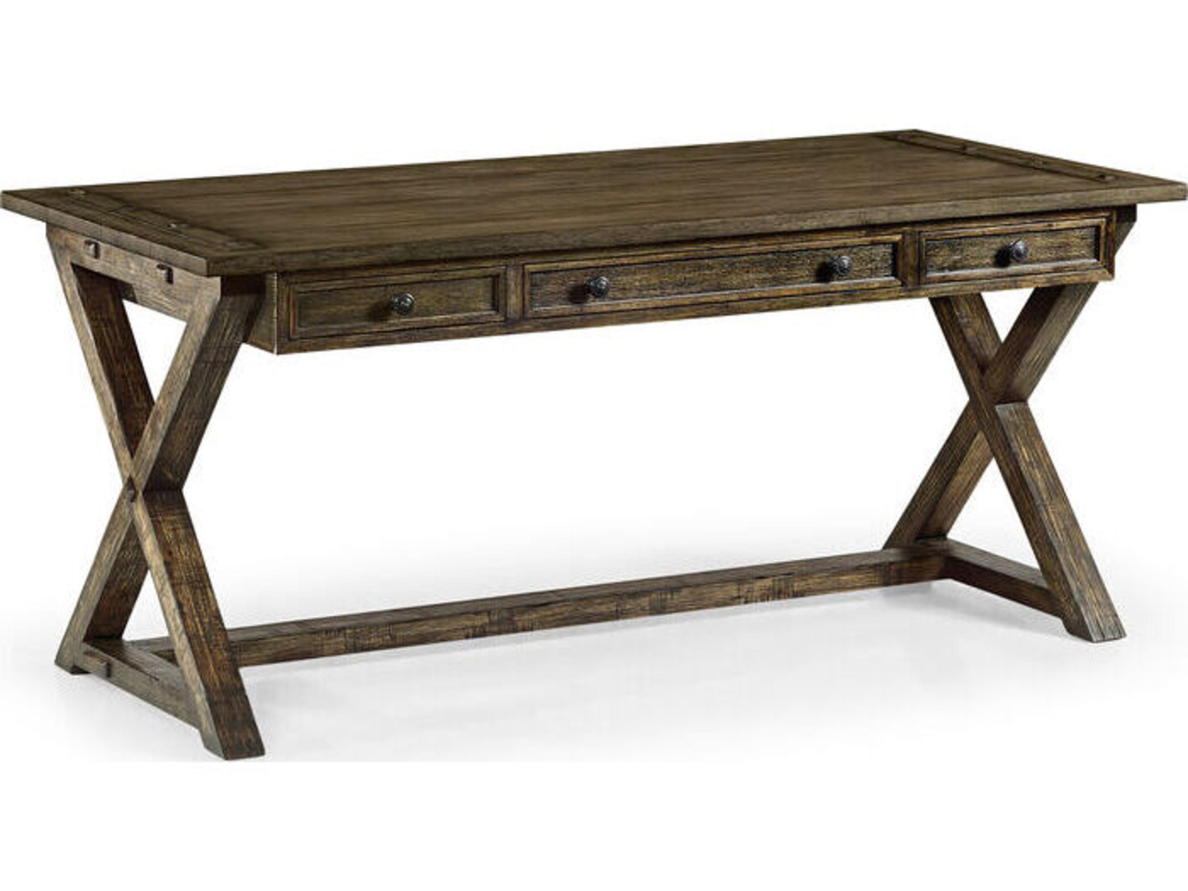Jc Casual Dark Driftwood Brown Acacia Wood Writing Desk