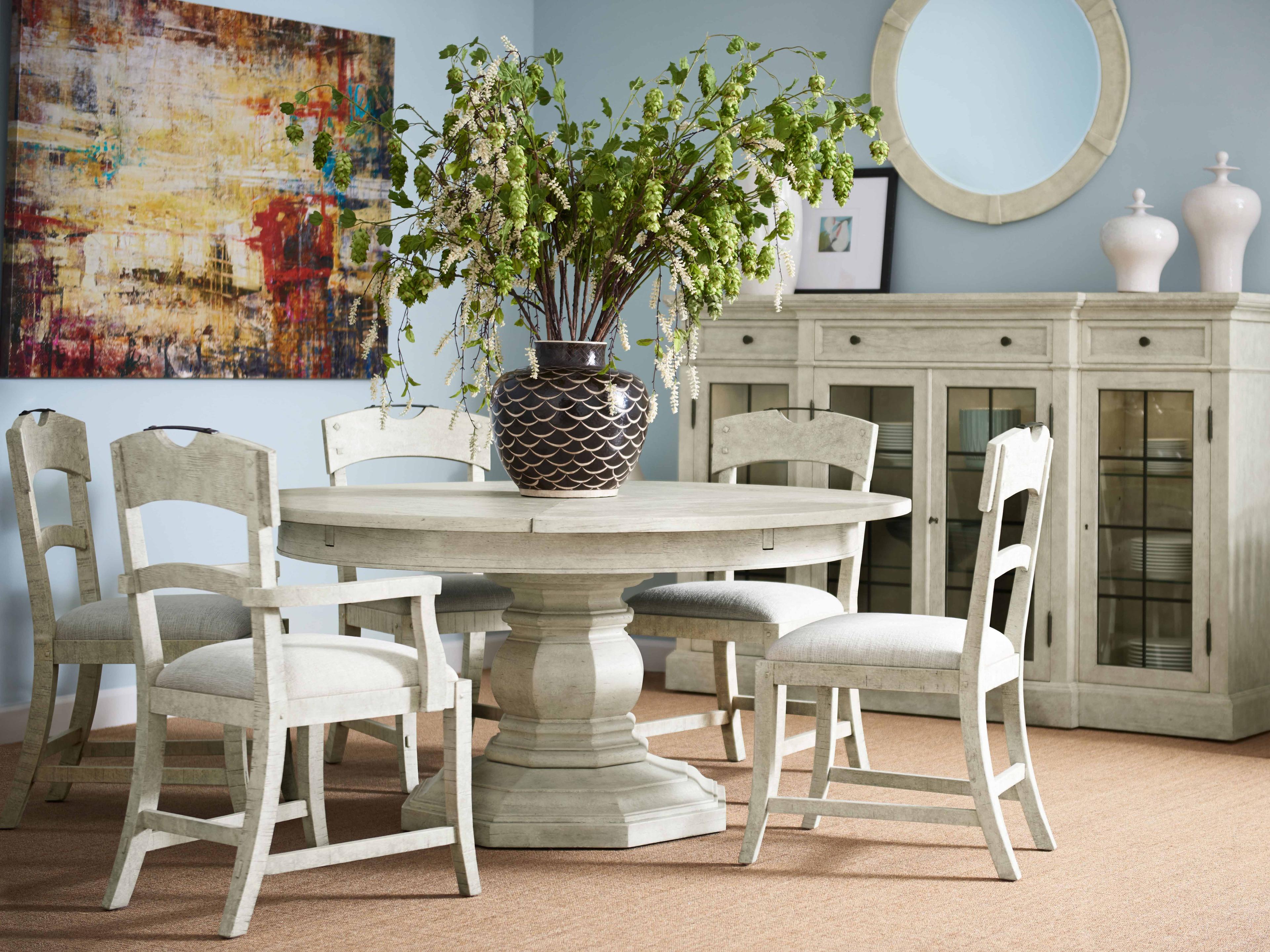 Jonathan Charles Jc Casual Acacia Wood Brown Upholstered Armless Dining Chair