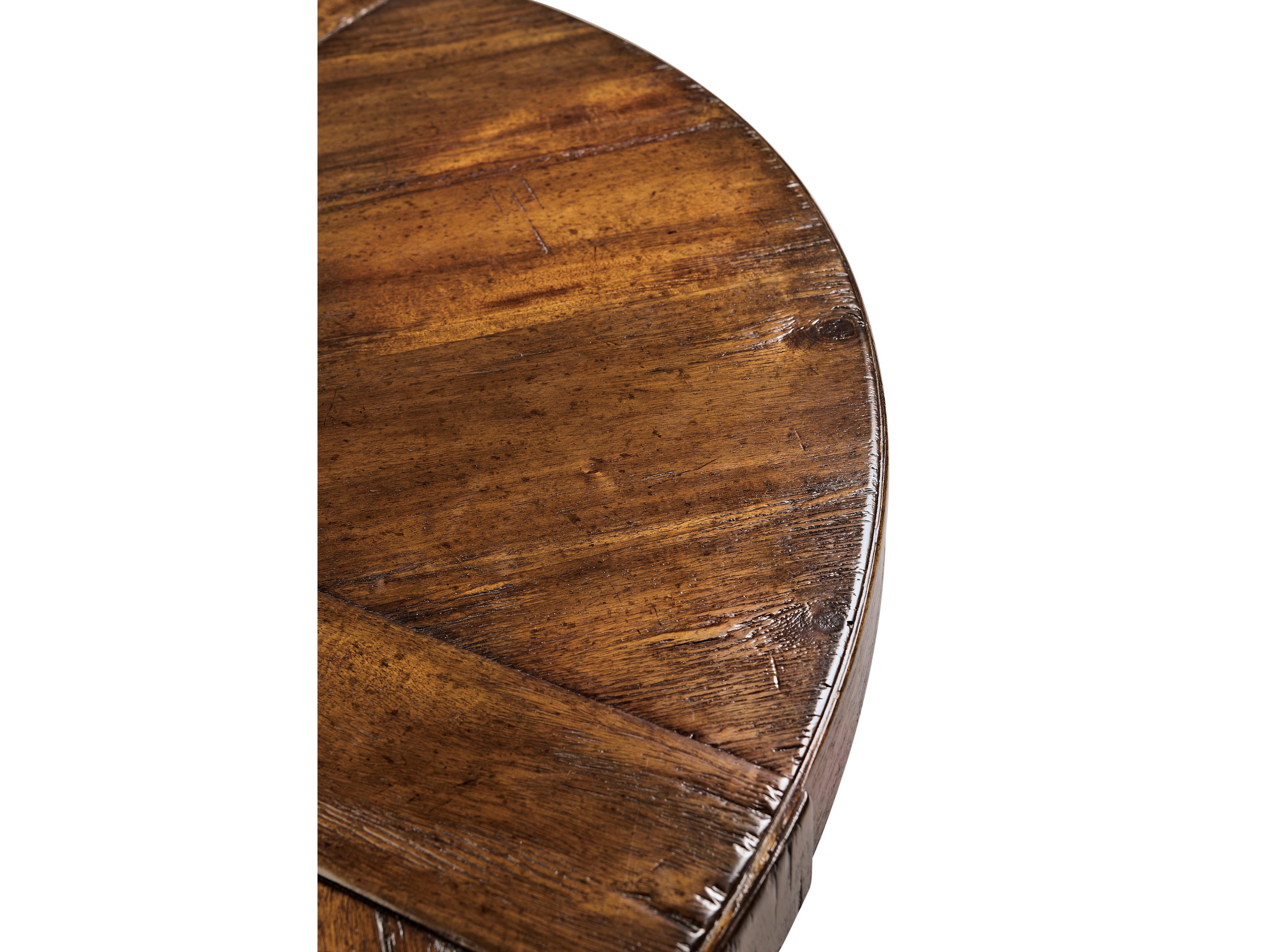 Jonathan Charles Jc Casual Accents Country Walnut Round Wood Dining Table