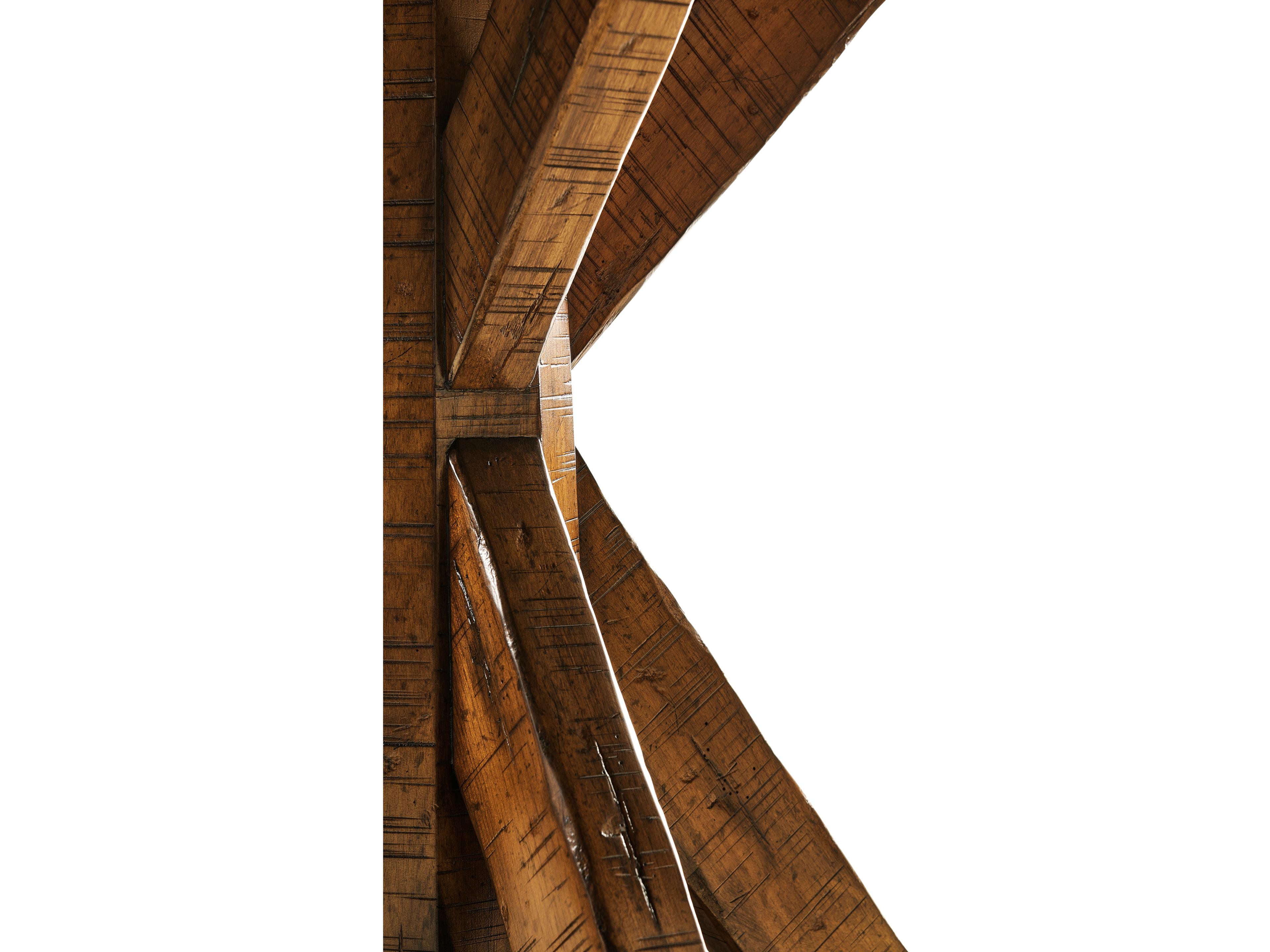 Jonathan Charles Jc Casual Accents Country Walnut Round Wood Dining Table