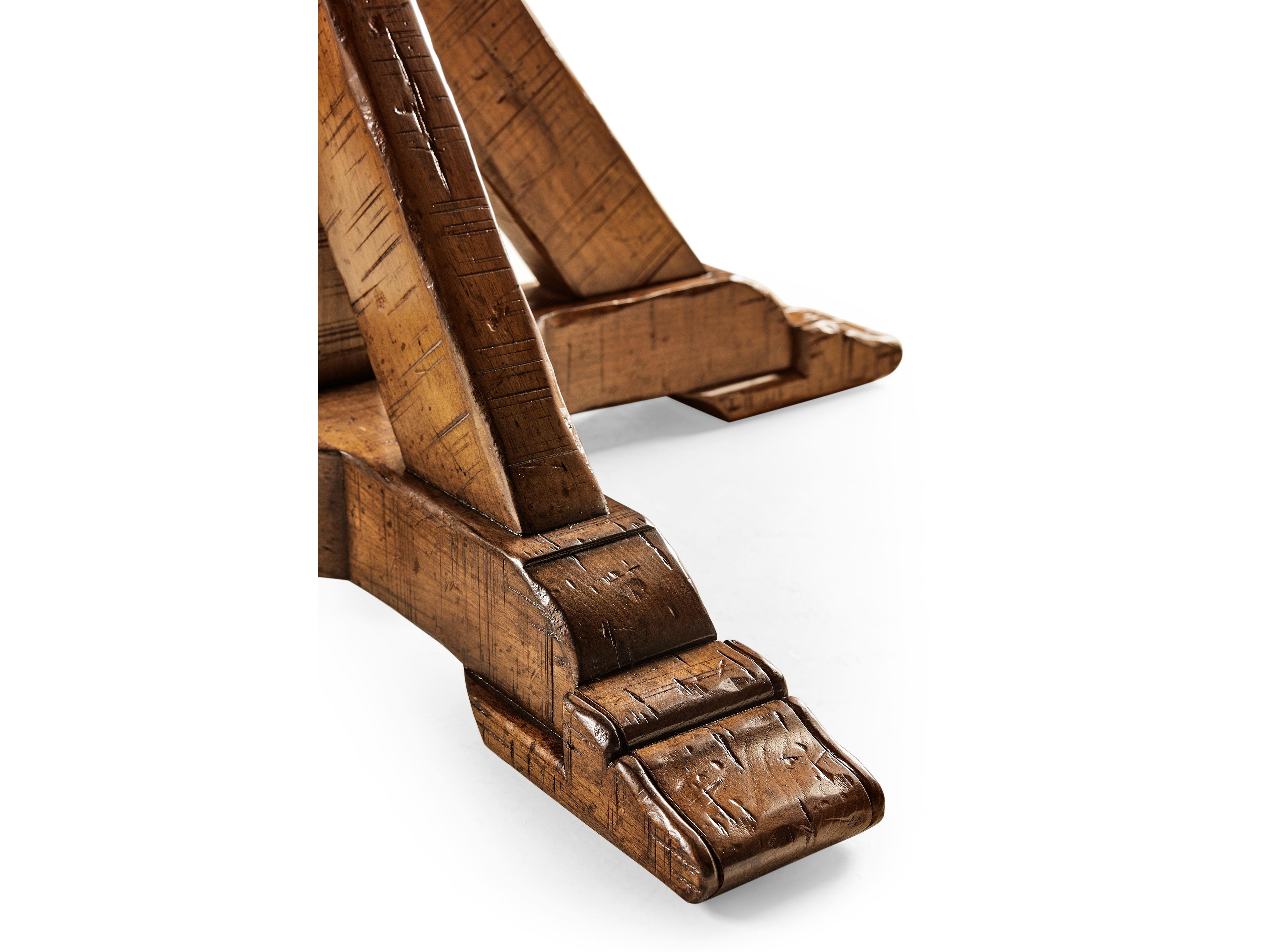 Jonathan Charles Jc Casual Accents Country Walnut Round Wood Dining Table