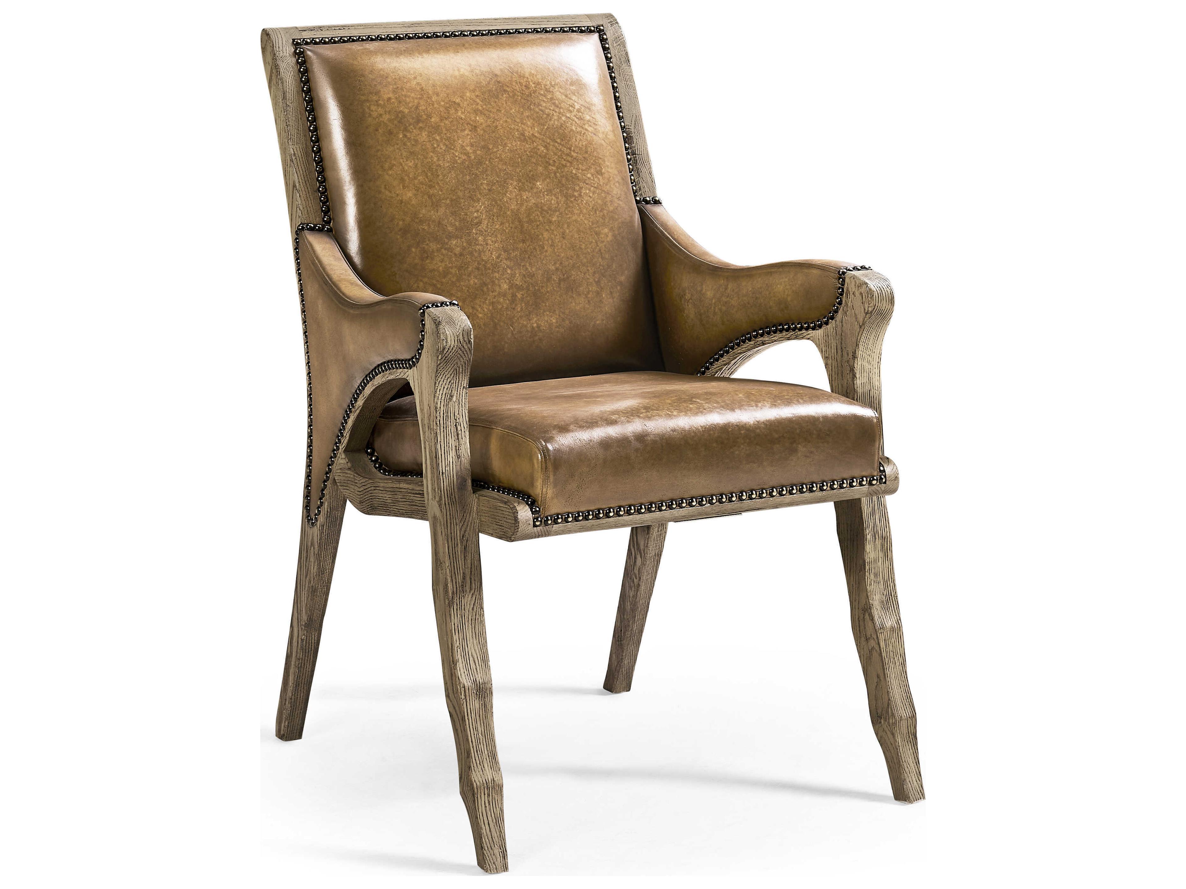 Echo Canyon Brown Leather Accent Chair