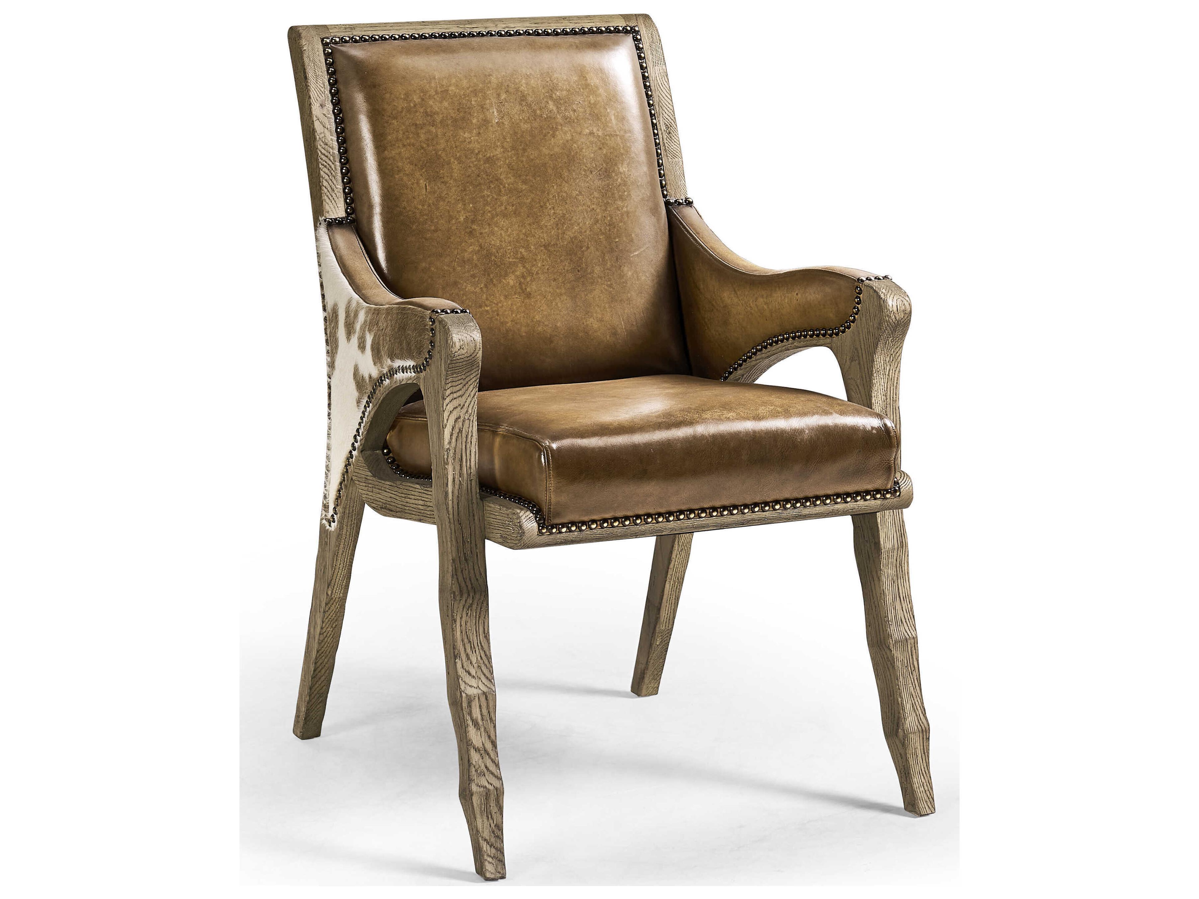 Echo Canyon Brown Leather Accent Chair