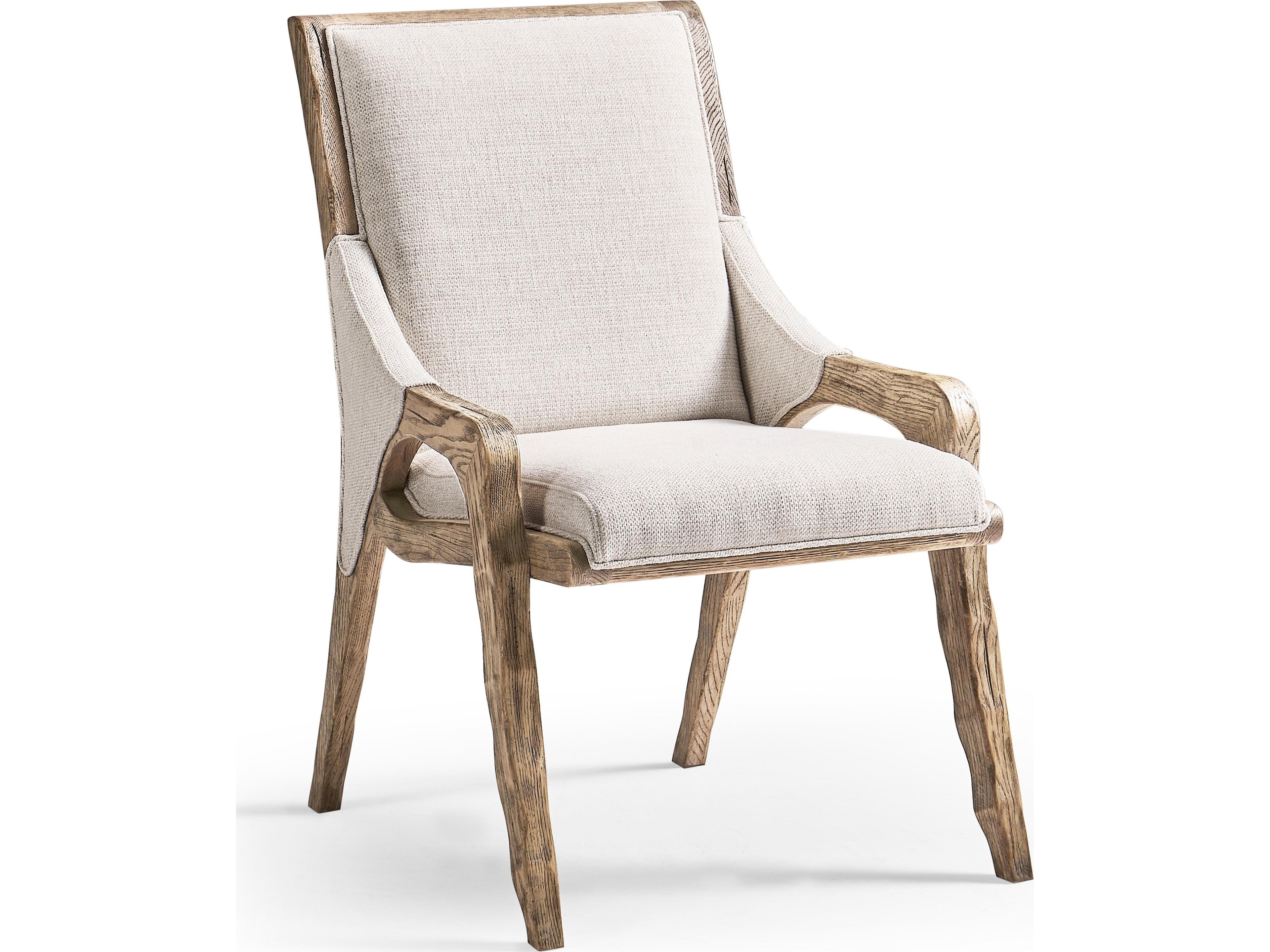 Echo Canyon Oak Wood Upholstered Armless Dining Chair