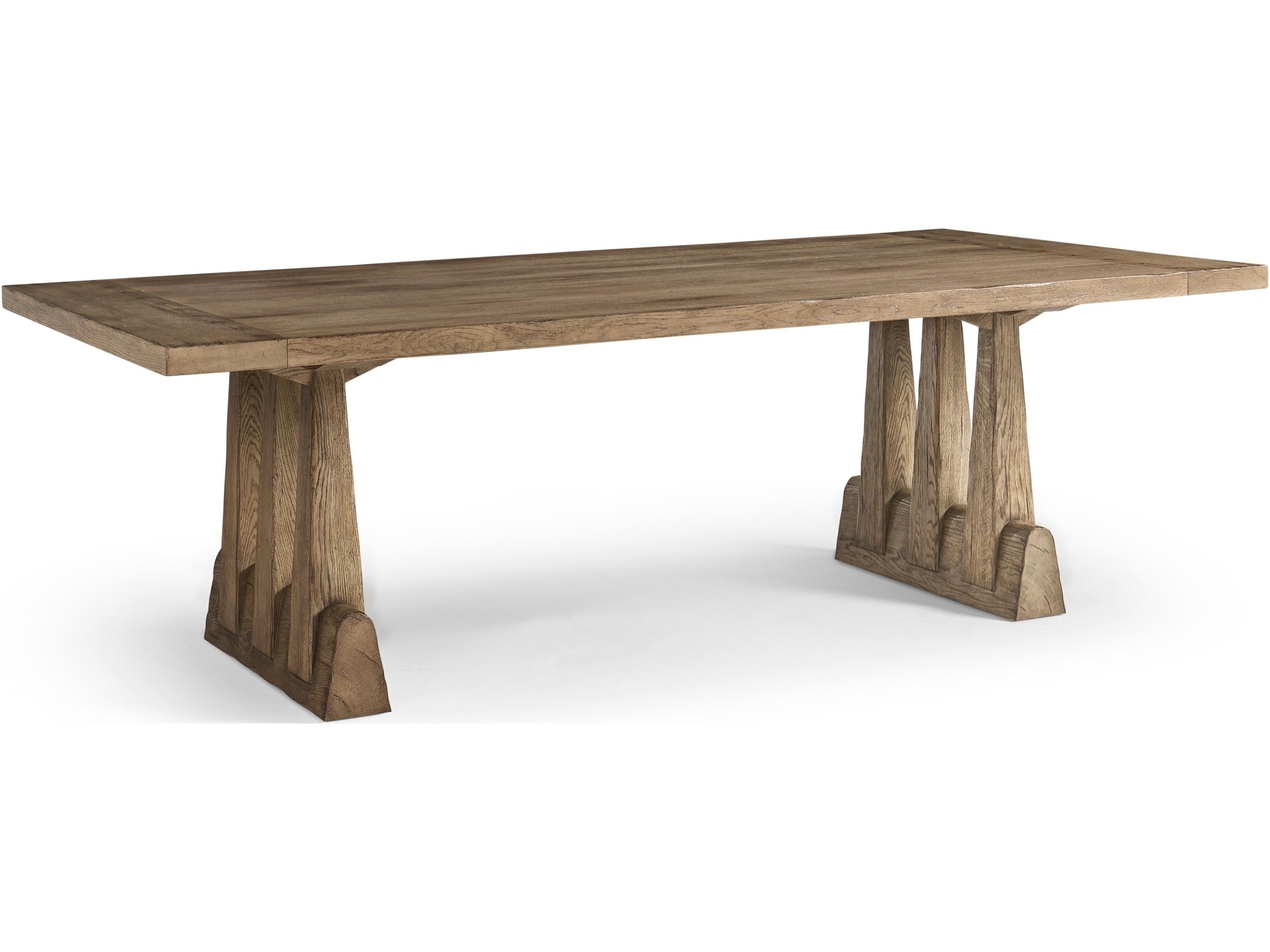 Echo Canyon Rectangular Wood Faded Oak Dining Table