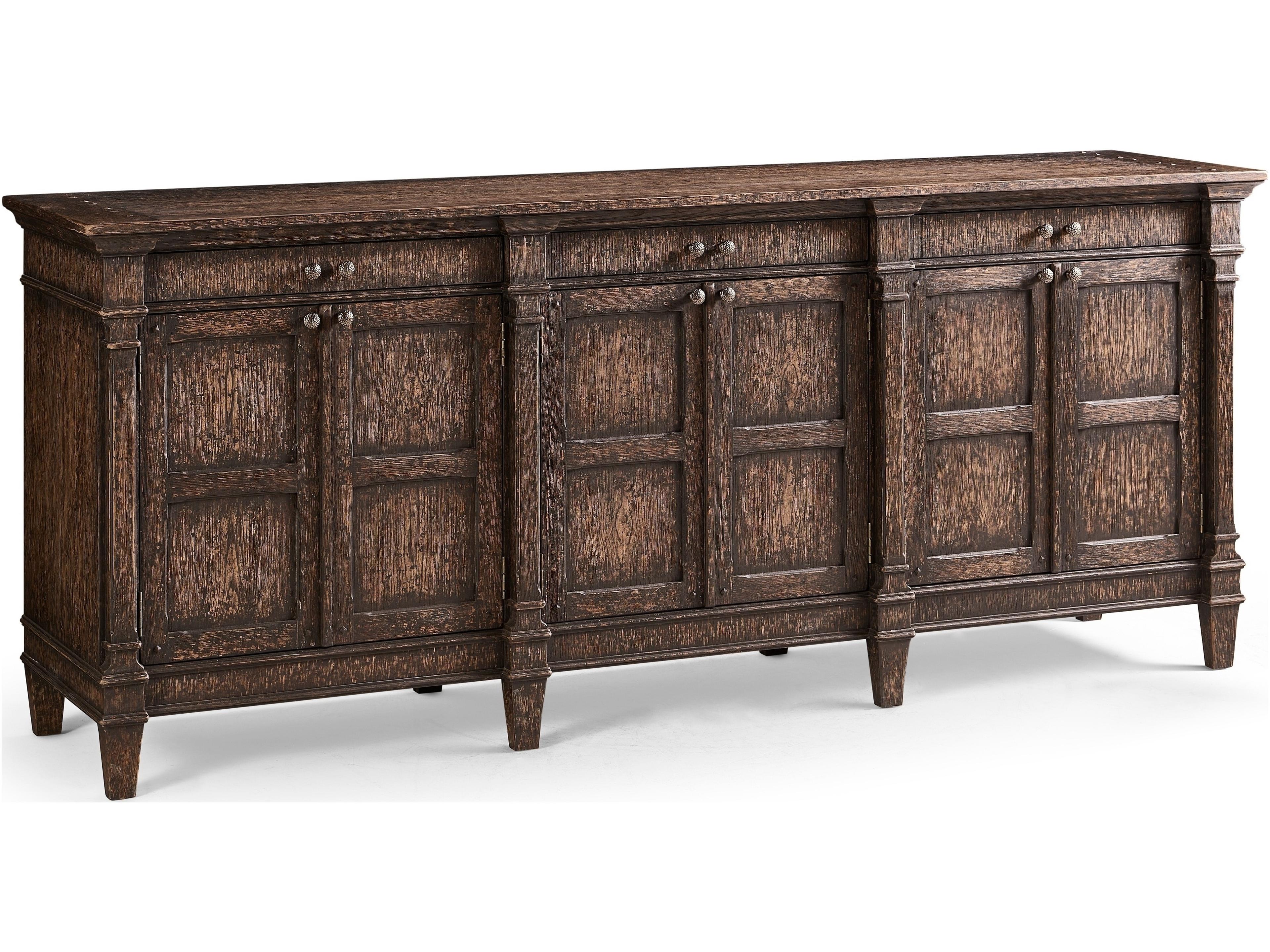 Caldera 92" Oak Wood Black Sideboard