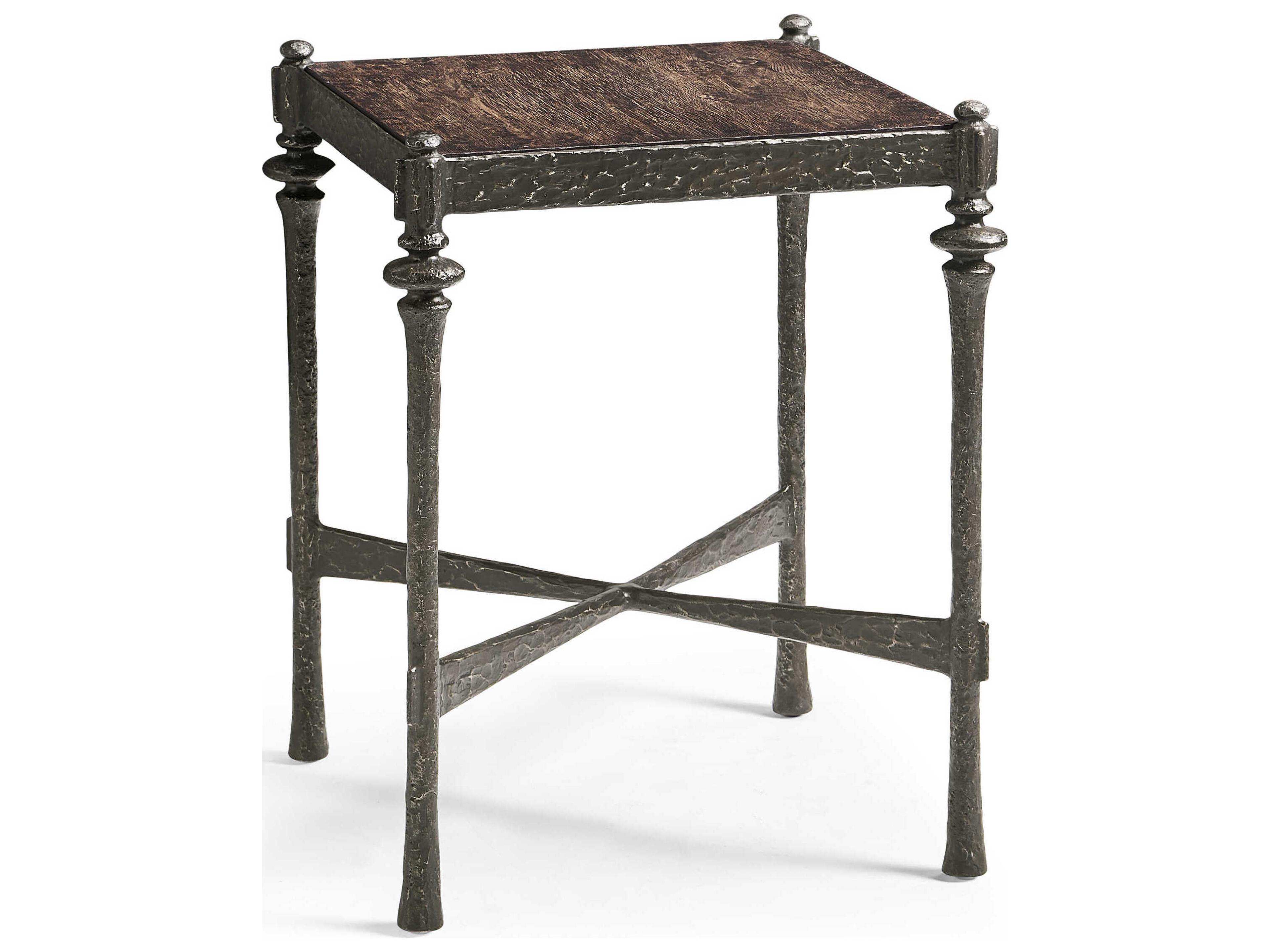 Caldera Square Wood Black Oak End Table