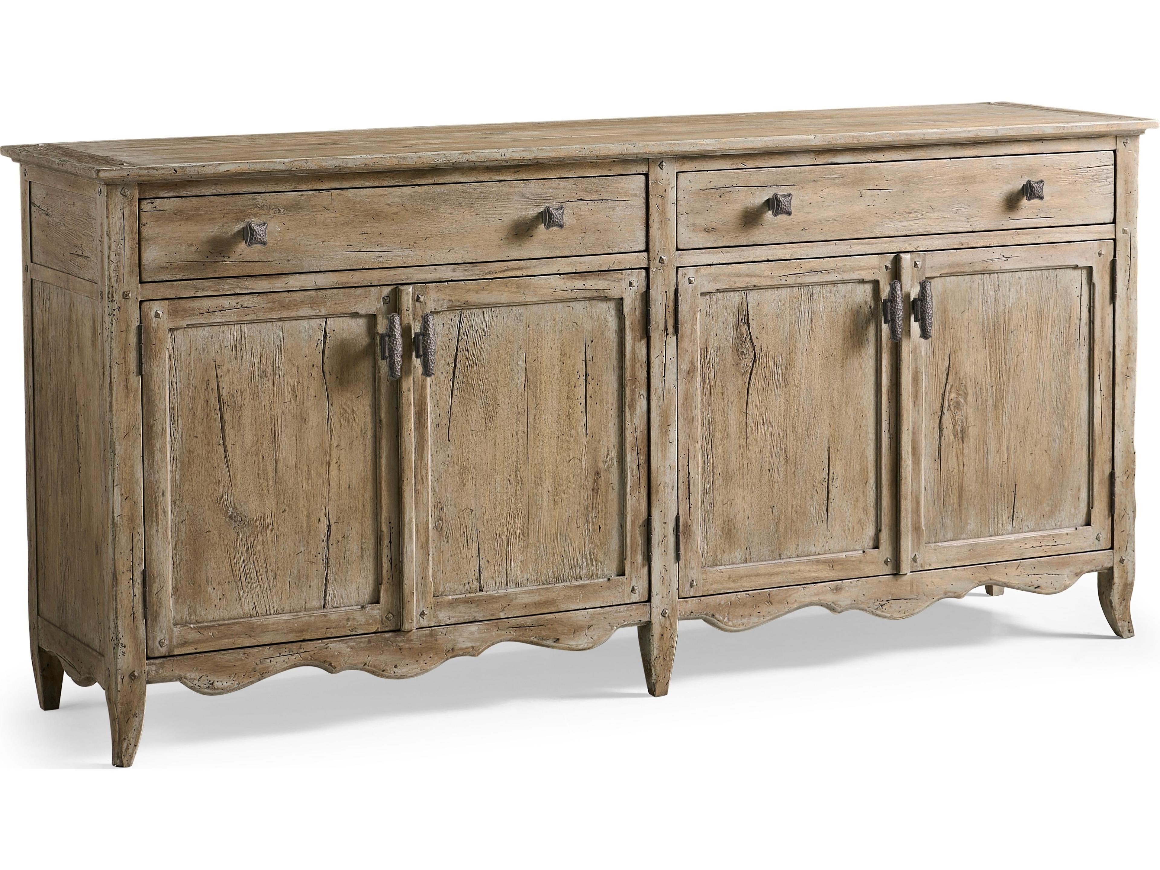 Jonathan Charles Caldera 76" Acacia Wood Light Spain Painted Walnut Sideboard