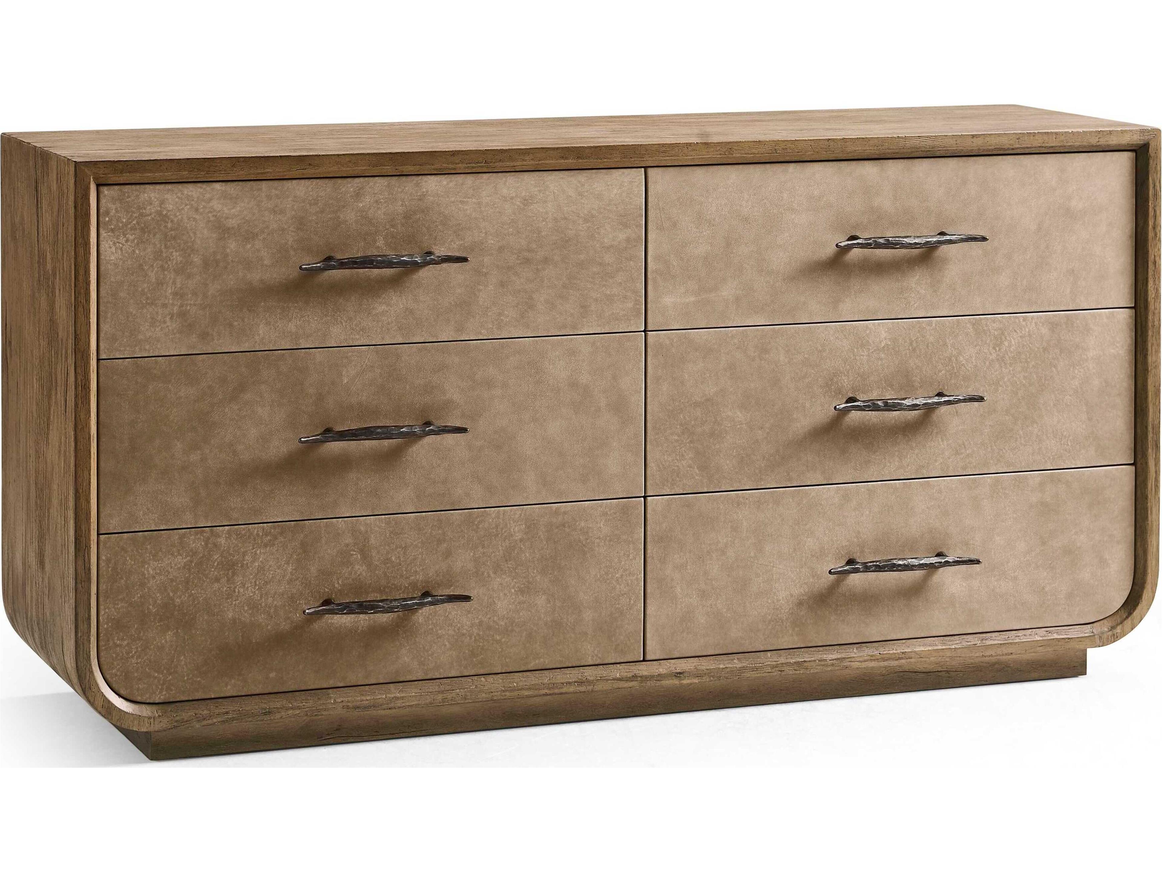 Stone Ridge 6-Drawers Brown Acacia Wood Double Dresser